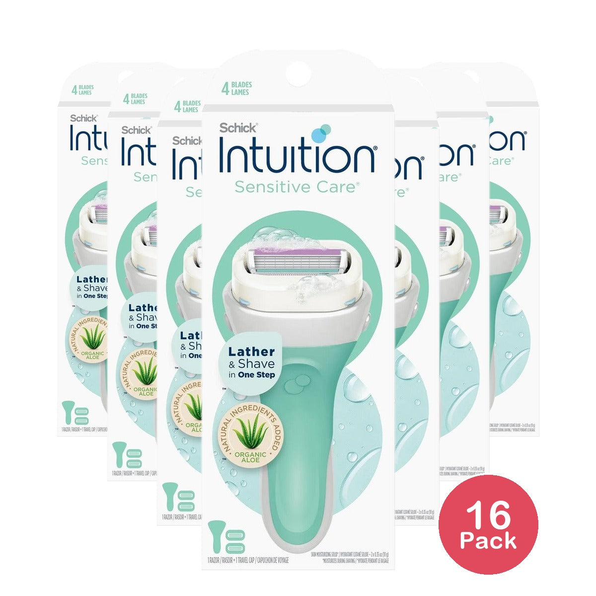 Schick Intuition Sensitive Care Women's Razor 1 Ea (Pack of 16)