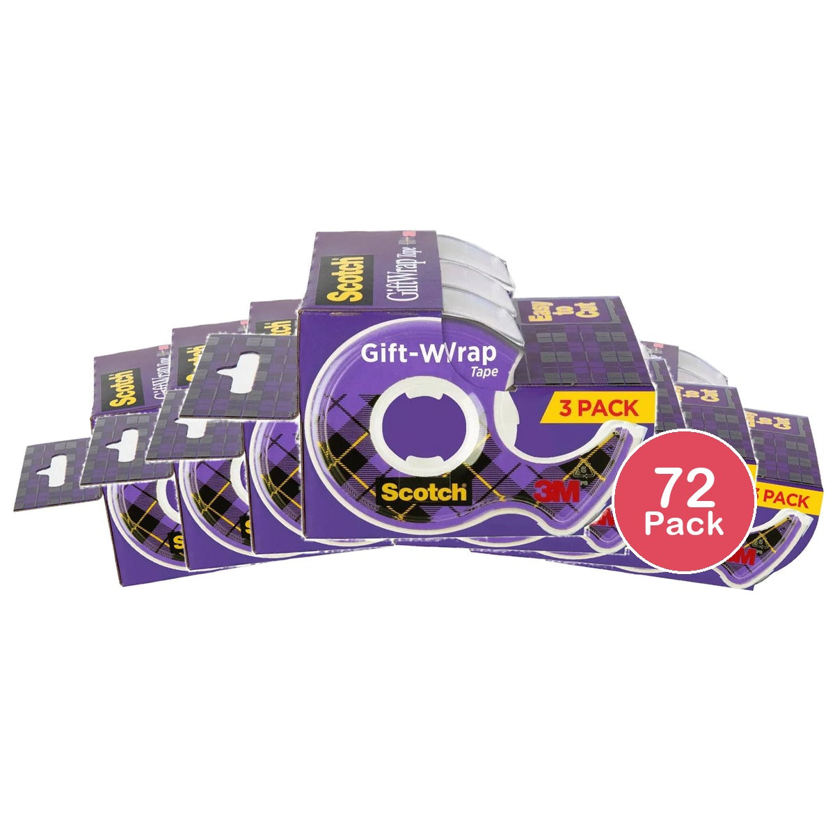 Scotch Gift Wrap Tape 3/4 in. x 300 in. 3 Dispensers (Pack of 72)