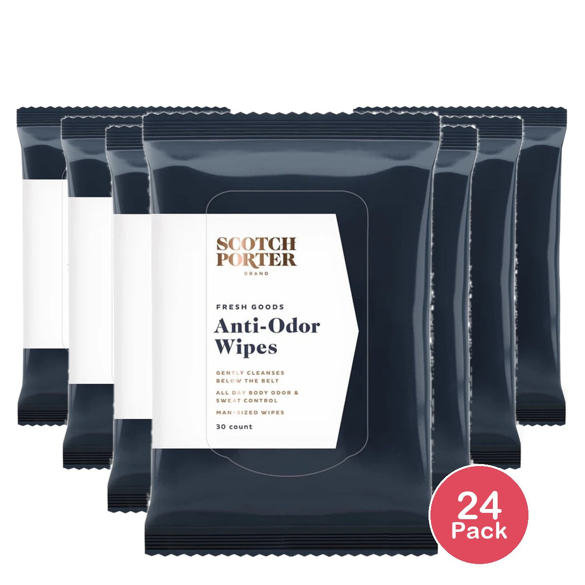 Scotch Porter Fresh Goods Anti-Odor Wipes 30 Ct. (Pack of 24)