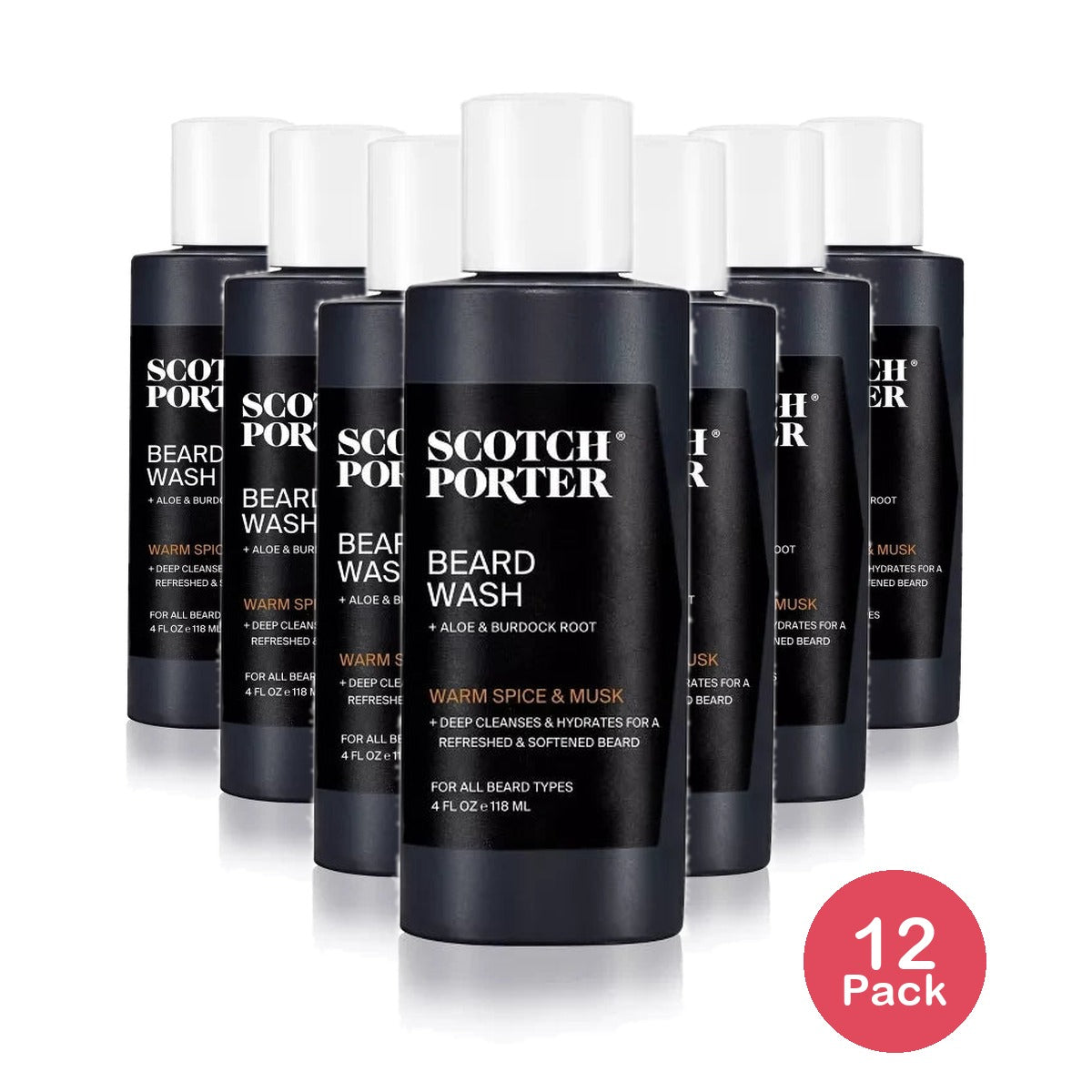 Scotch Porter- Moisturizing Beard Wash – 4 fl oz (Pack of 12)