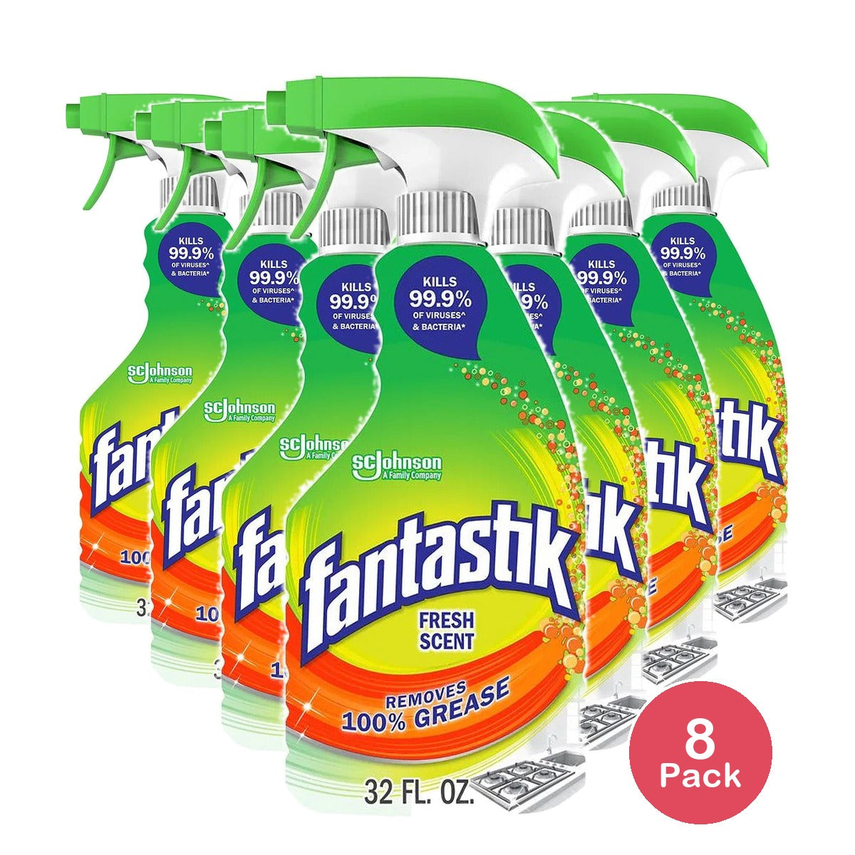 Scrubbingbubbles Fantastik All-Purpose Cleaner 32 Oz (Pack of 8)