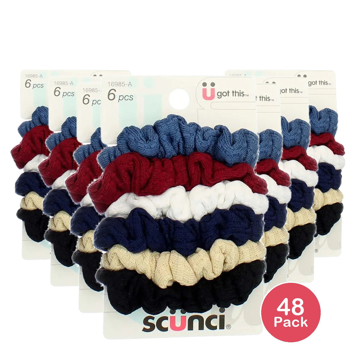 Scunci Effortless Beauty Mini Waffle Twisters 0.8Oz (Pack of 48)