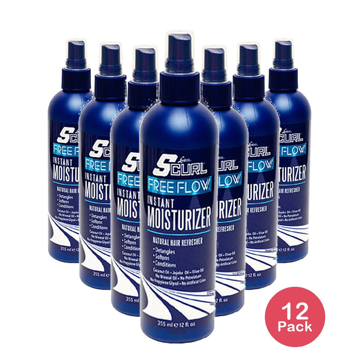 Scurl Free Flow Coconut Oil Moisturizer 12 Fl Oz (Pack of 12)