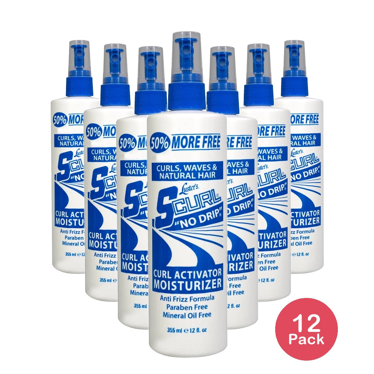 Scurl No Drip Activator & Moisturizer 8 Fl Oz (Pack of 12)