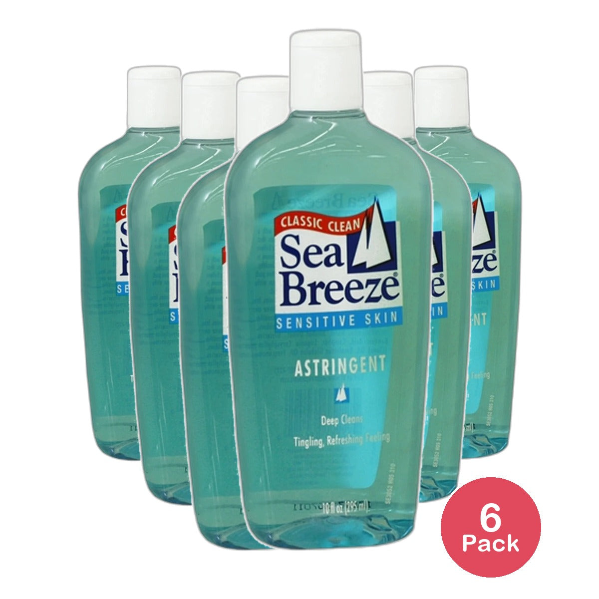 Sea Breeze Actives Sensitive Skin Astringent 10Oz (Pack of 6)