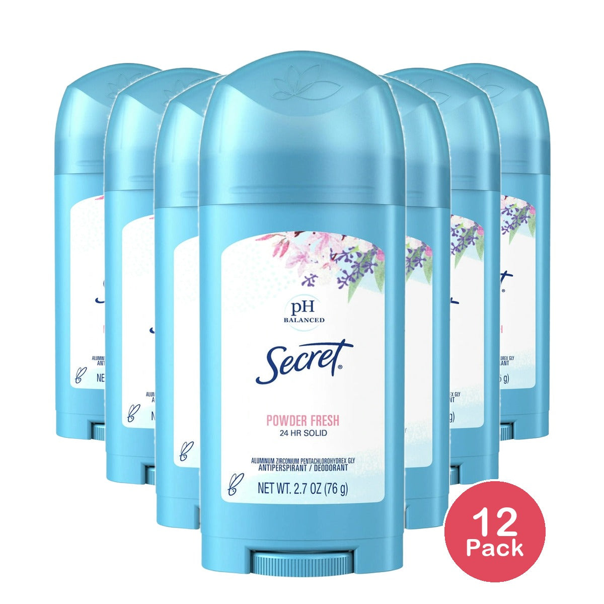 Secret Original Powder Fresh Women's Solid Antiperspirant & Deodorant 2.7 OZ (Pack of 12)
