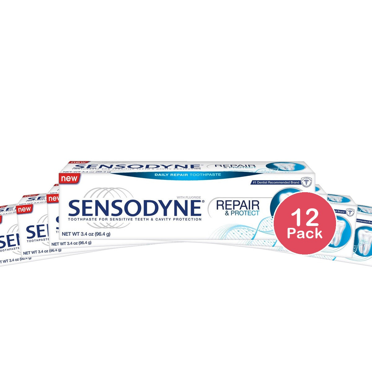 Sensodyne Repair & Protect Toothpaste 3.4 Oz (Pack of 12)