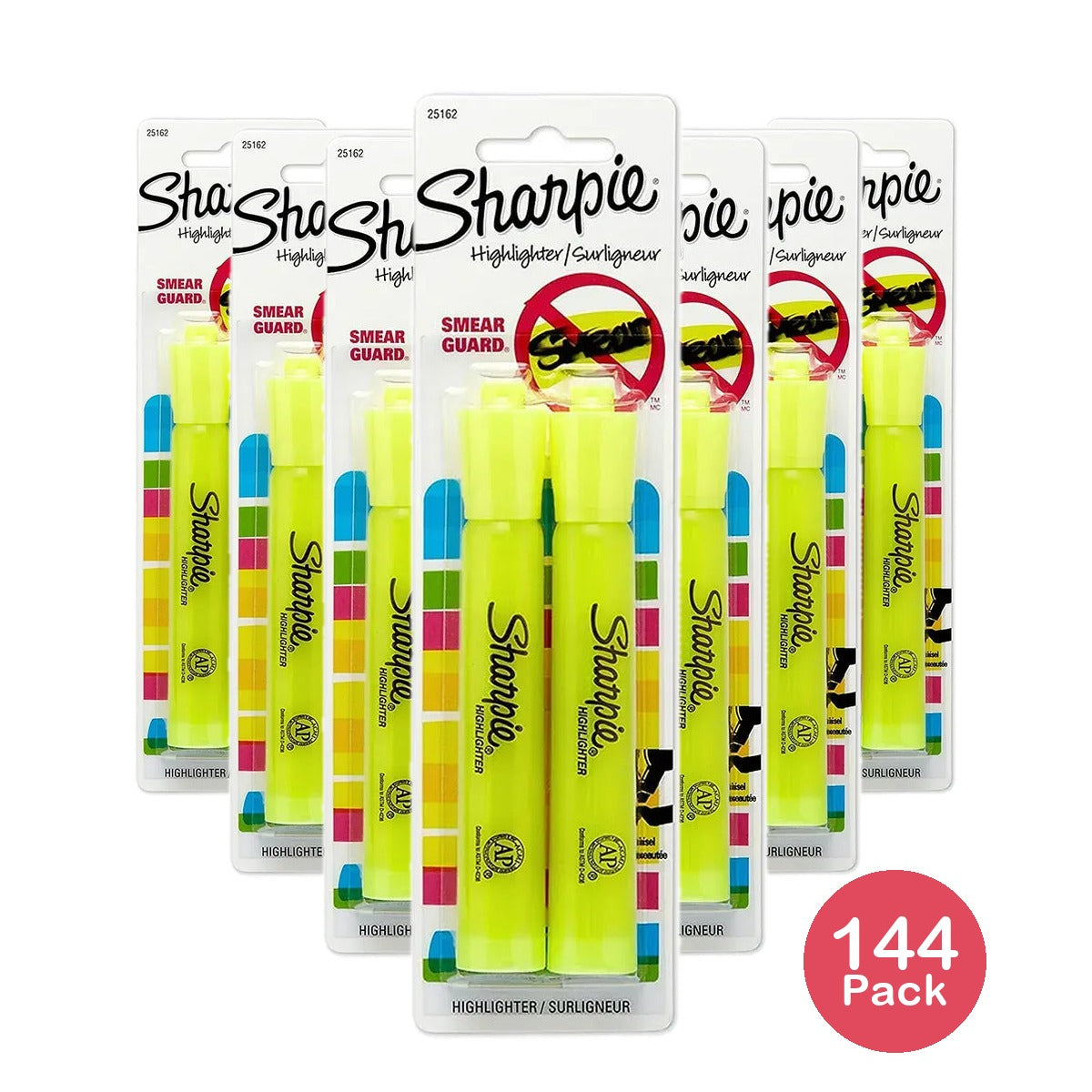 Sharpie Accent Highlighter Marker Point Yellow 0.2oz (Pack of 144)