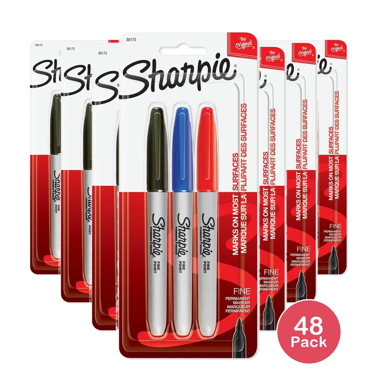 Sharpie Assorted Fine Point Permanent Marker 1.6oz (Pack of 48)