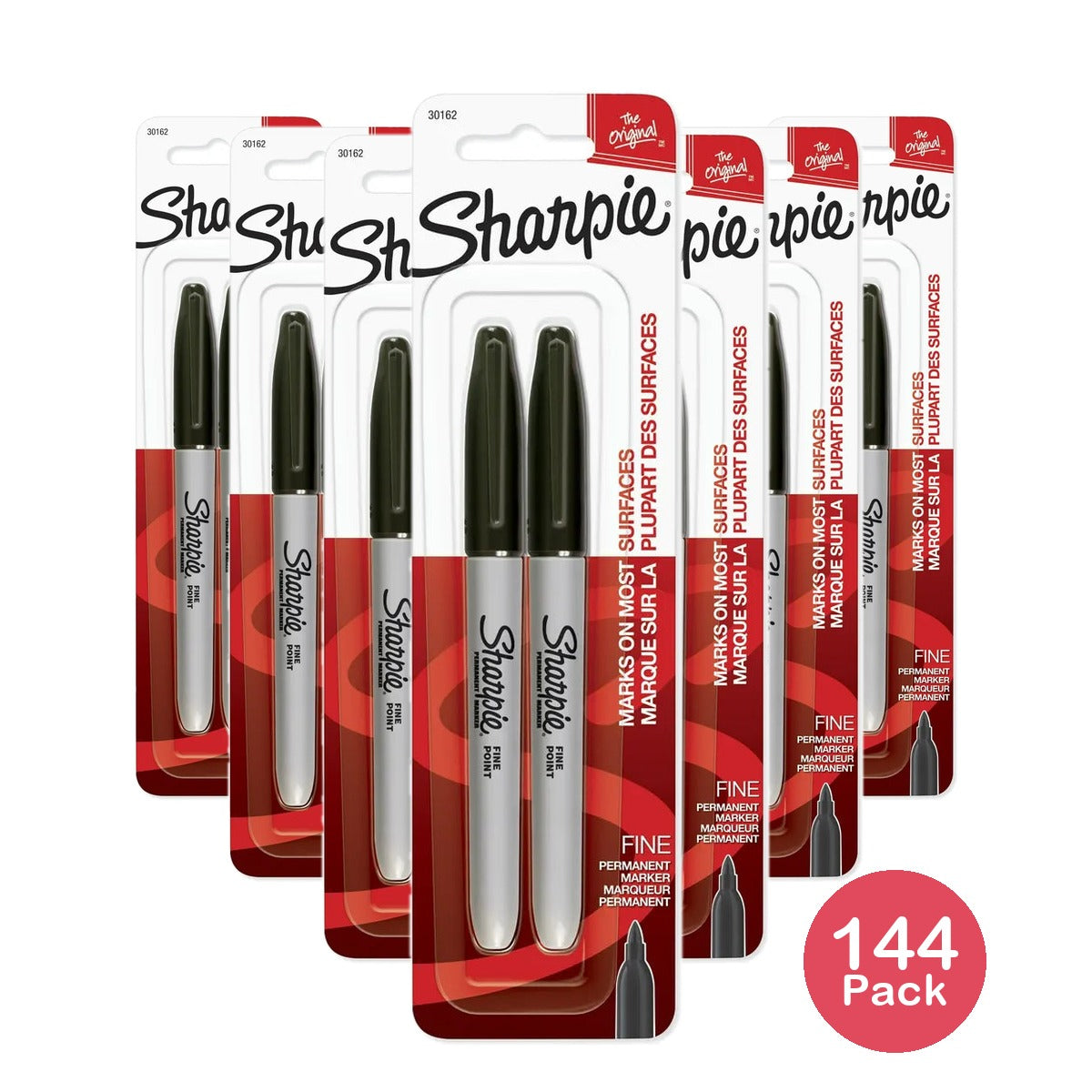 Sharpie Fine Point Permanent Markers 30162Pp2 Black Markers 0.32oz (Pack of 144)