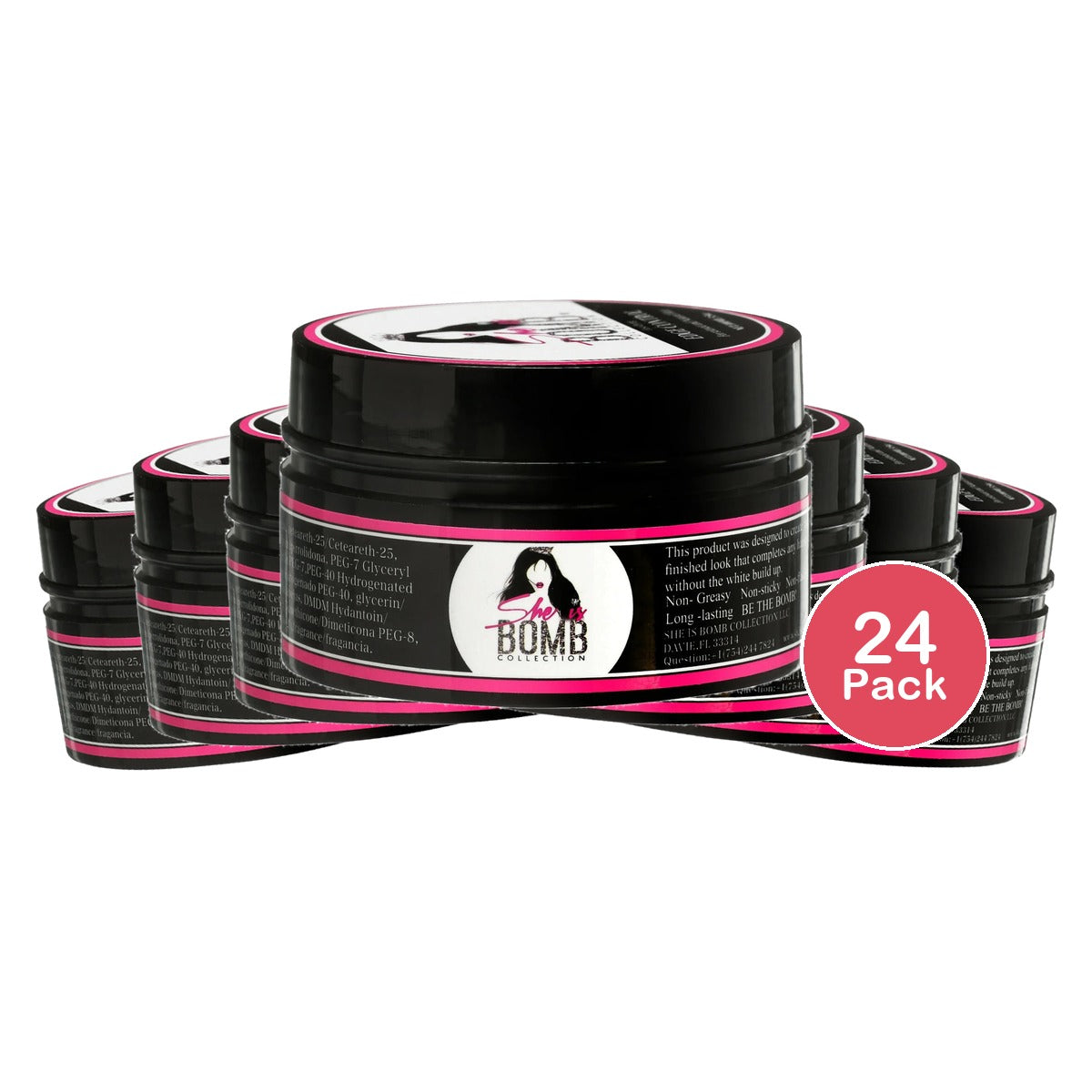 She is Bomb Edge Control Hair Gel - 3.5oz (Pack of 24)