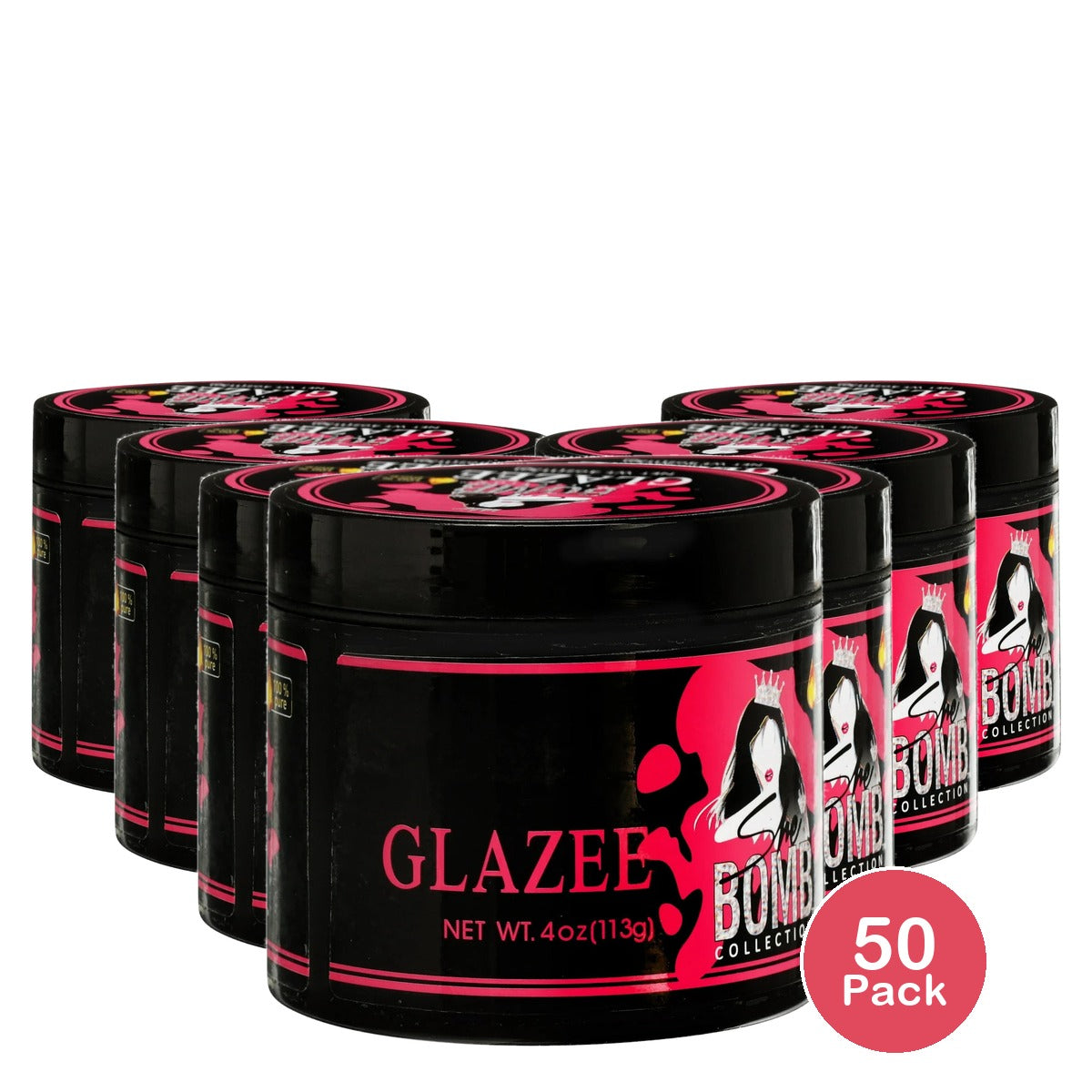She is Bomb Glazee Hair Gel - 4oz (Pack of 50)