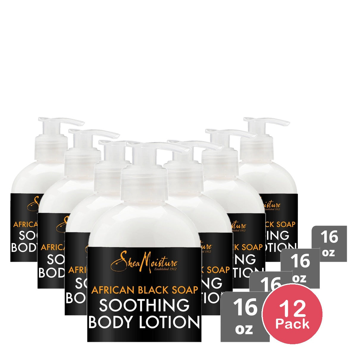 SheaMoisture African Black Soap Body Lotion 16 Oz (Pack of 12)