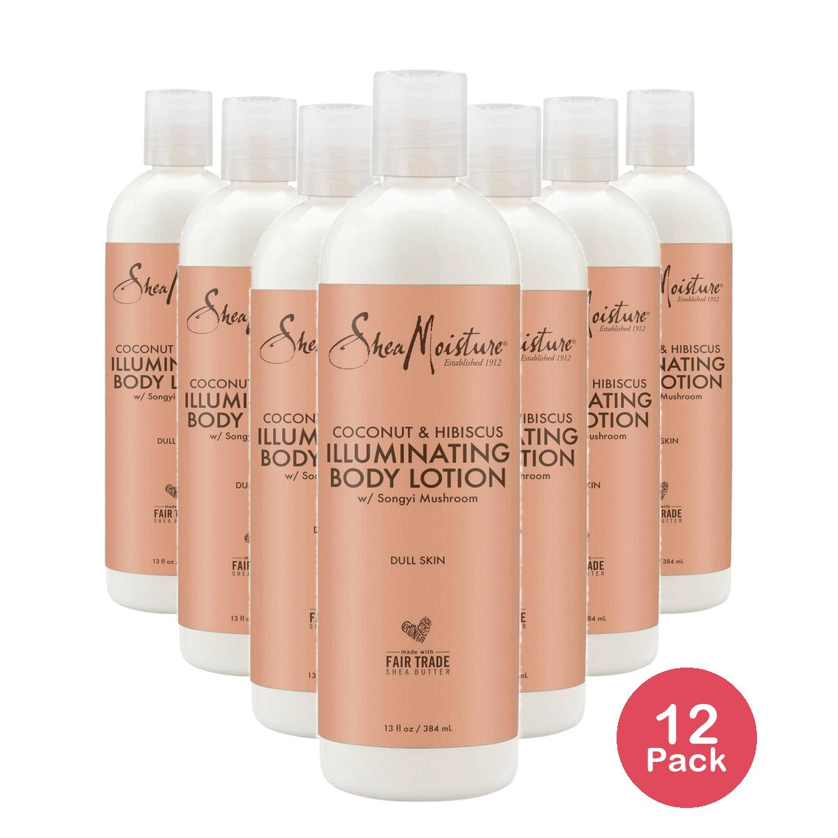 SheaMoisture Coconut & Hibiscus Body Lotion 13 Fl Oz (Pack of 12)