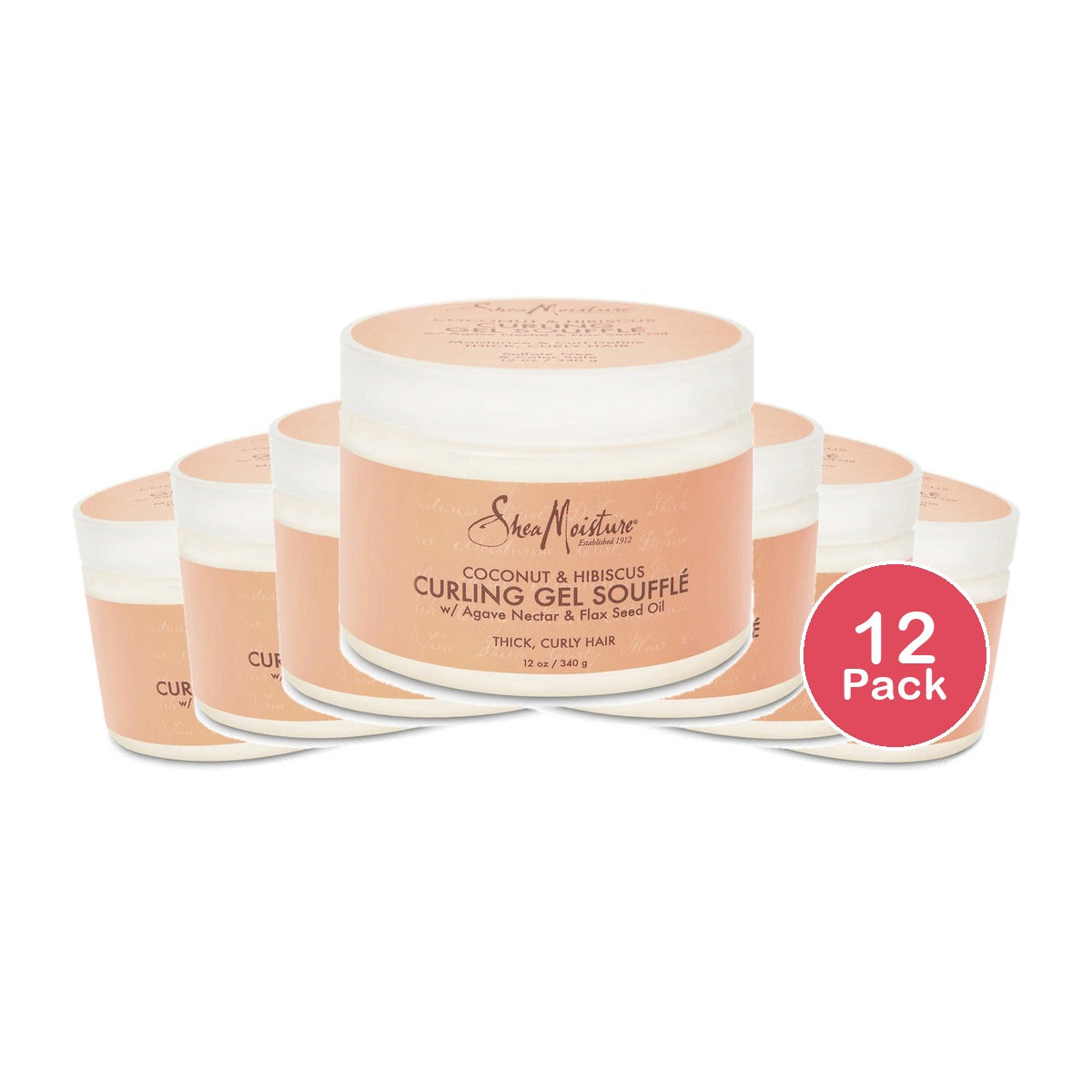SheaMoisture Coconut & Hibiscus Curling Gel Soufflé 12 Oz (Pack of 12)