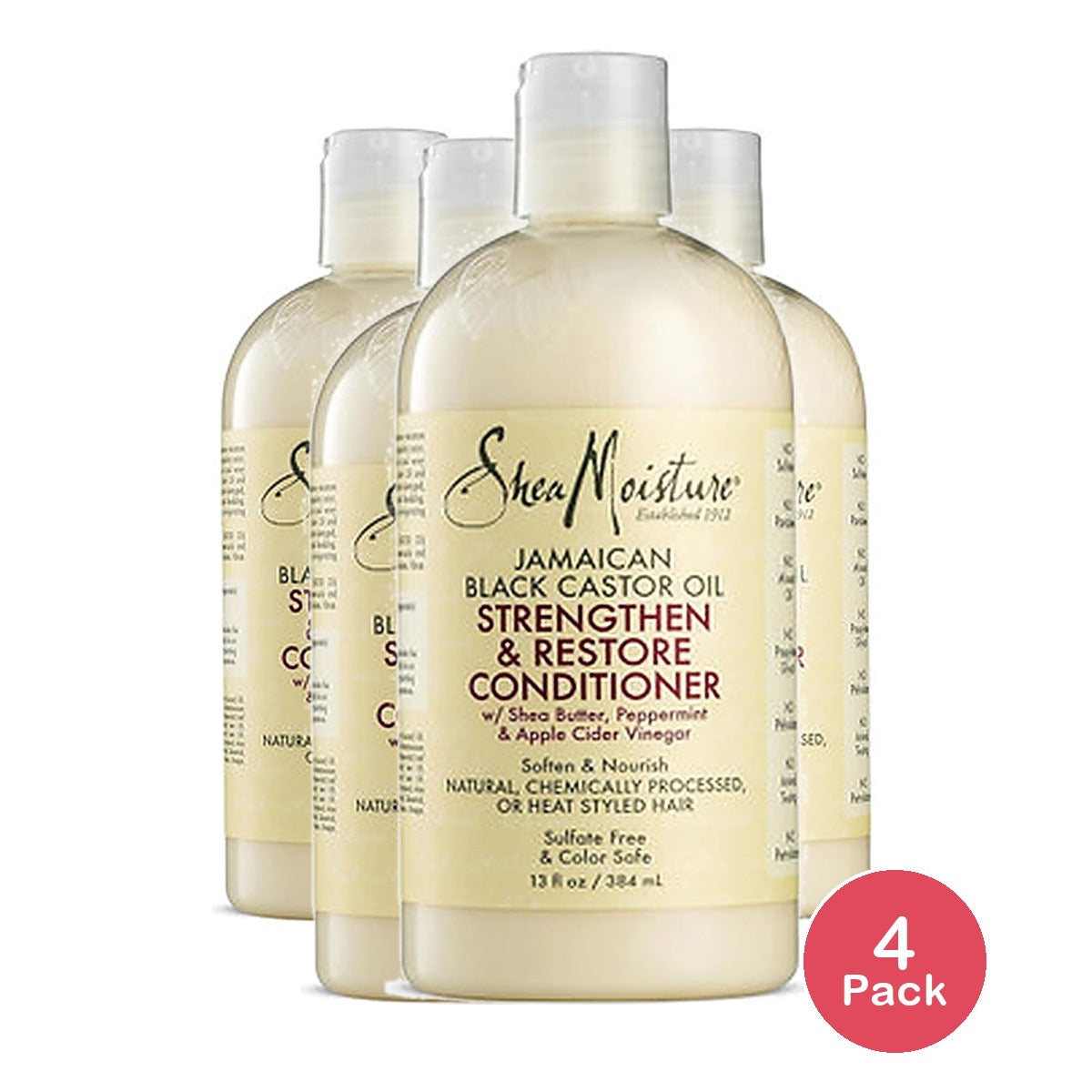 SheaMoisture Jamaican Black Castor Oil Conditioner 13 Oz (Pack of 4)