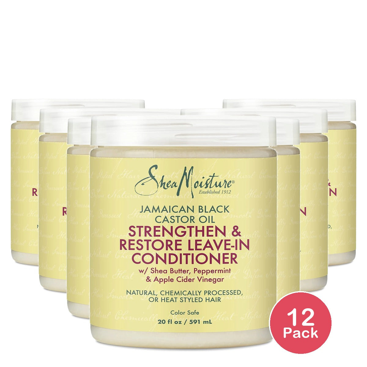 SheaMoisture Leave In Conditioner Jamaican Black Castor Oil 20 Oz (Pack of 12)
