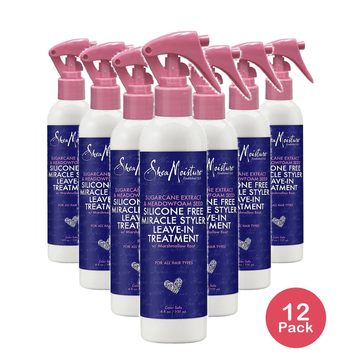 SheaMoisture Leave-In Treatment Sugarcane Extract & Meadowfoam Seed 8 Oz (Pack of 12)