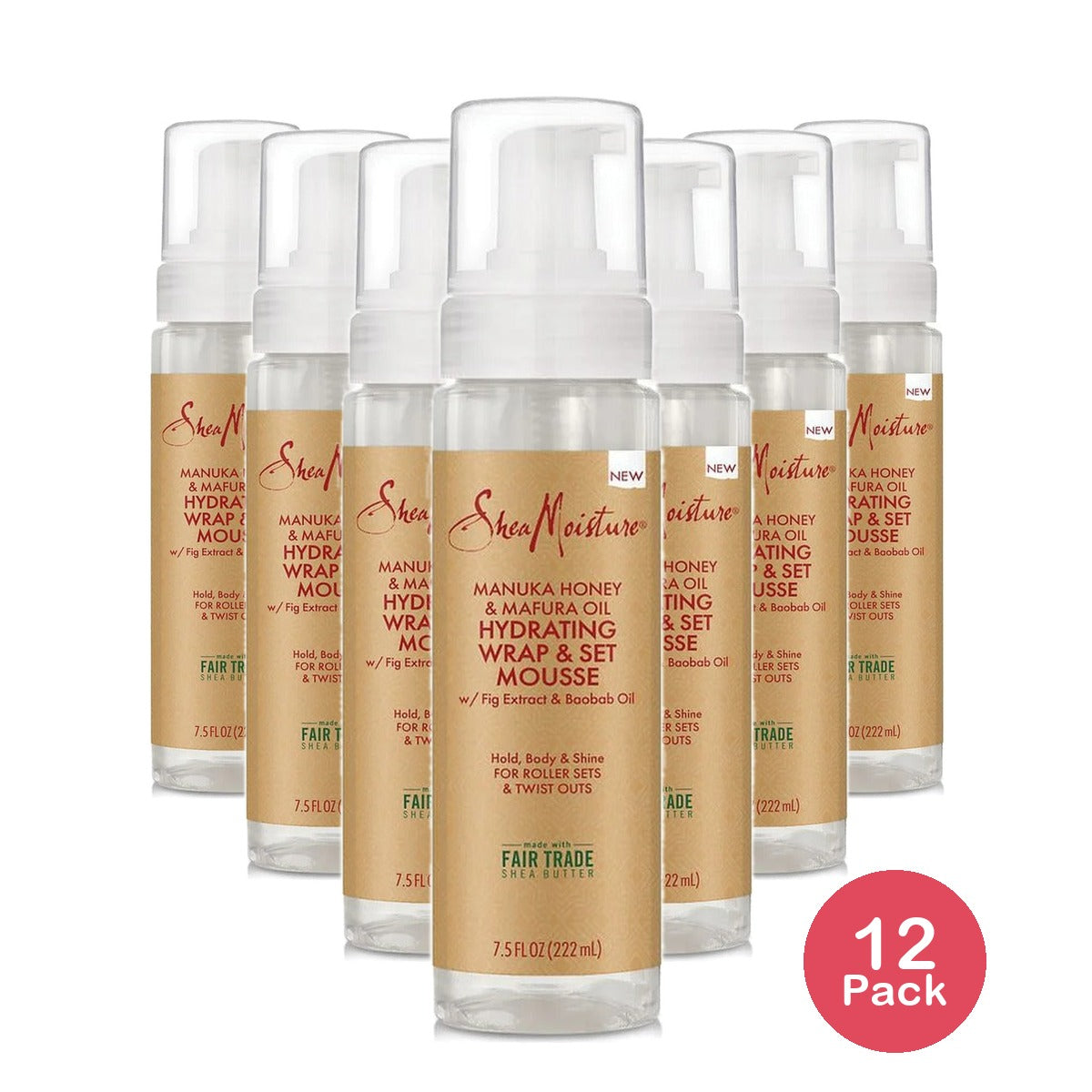 SheaMoisture Manuka Honey & Mafura Oil Mousse 7.5 Oz (Pack of 12)