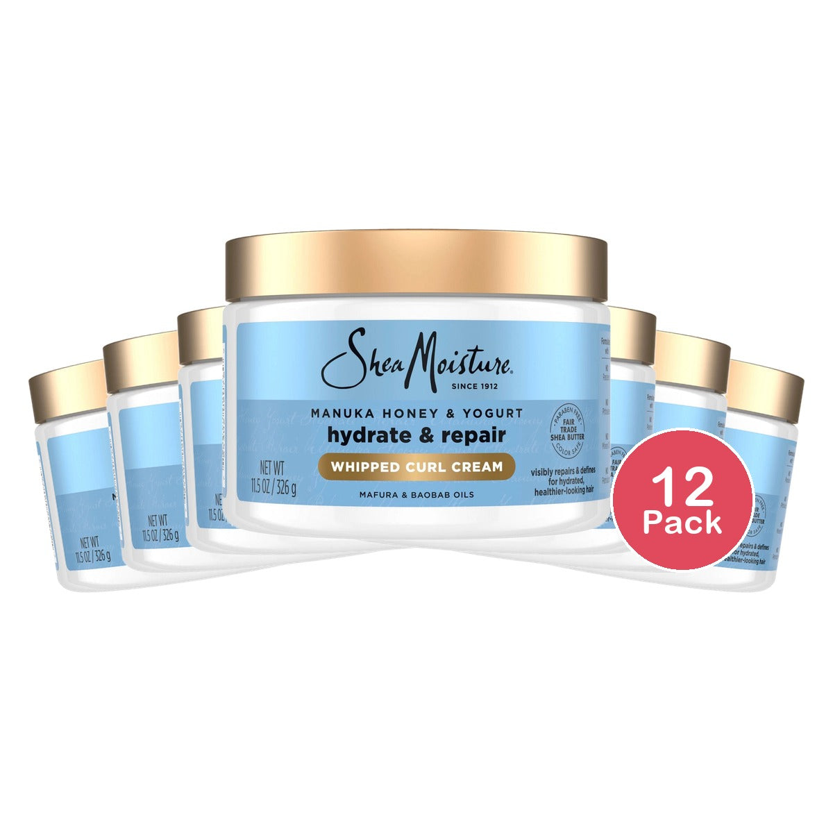 SheaMoisture Manuka Honey + Yogurt Curl Cream 11.5 Oz (Pack of 12)