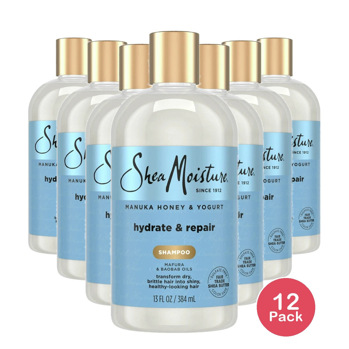 SheaMoisture Manuka Honey & Yogurt Hydrate & Repair Shampoo - 13 fl Oz (Pack of 12)
