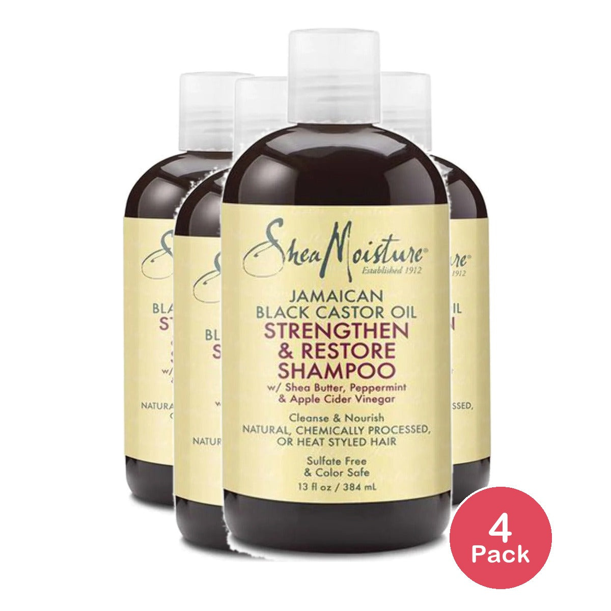SheaMoisture Organic Shampoo 19.5 Fl. Oz (Pack of 4)