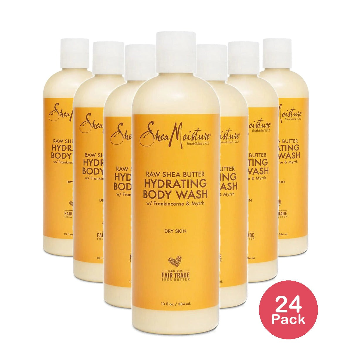 SheaMoisture Raw Shea Butter Body Wash 13 Fl Oz (Pack of 24)