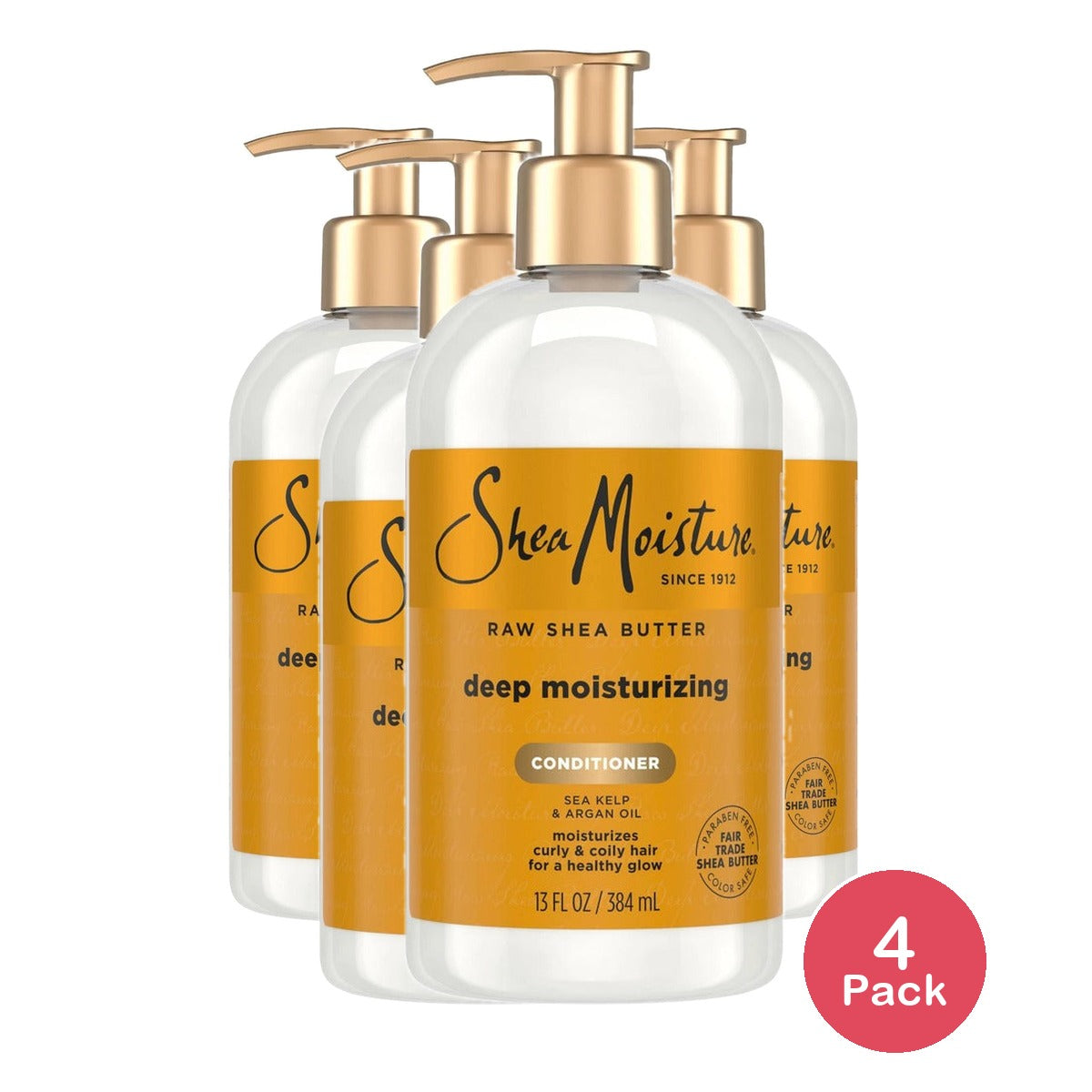 SheaMoisture Raw Shea Butter Deep Moisturizing Conditioner 13 Oz (Pack of 4)