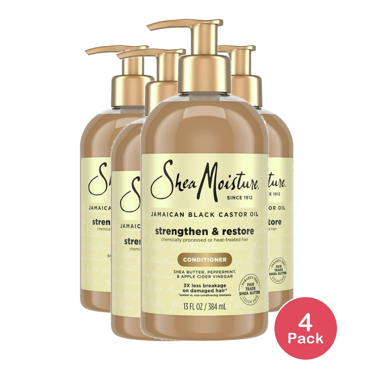 SheaMoisture Strengthen and Restore Rinse Out Hair Conditioner to Intensely Smoo13 fl oz (Pack of 4)