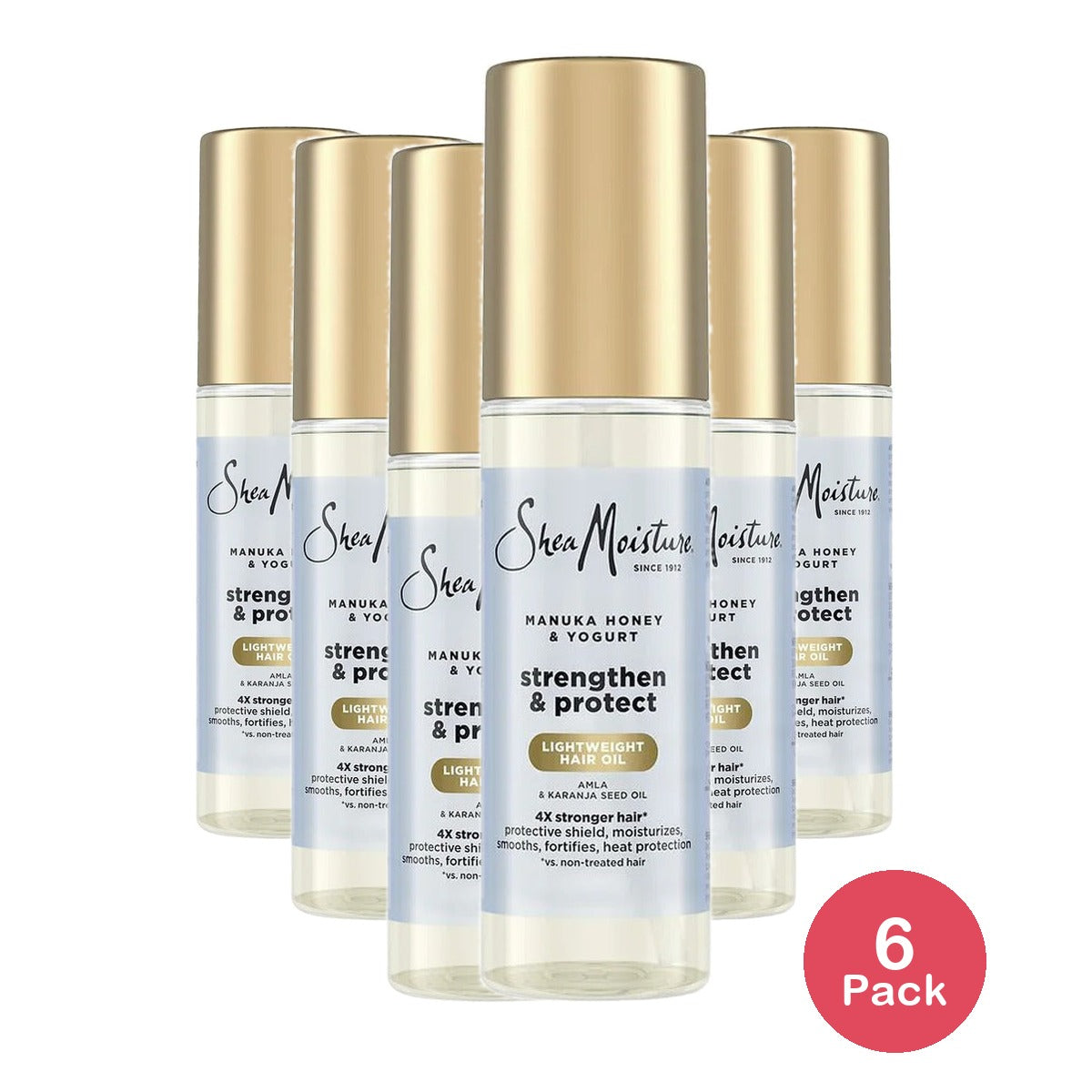 SheaMoisture Strengthen & Protect Hair Oil Manuka Honey & Yogurt 3.3 Oz (Pack of 6)
