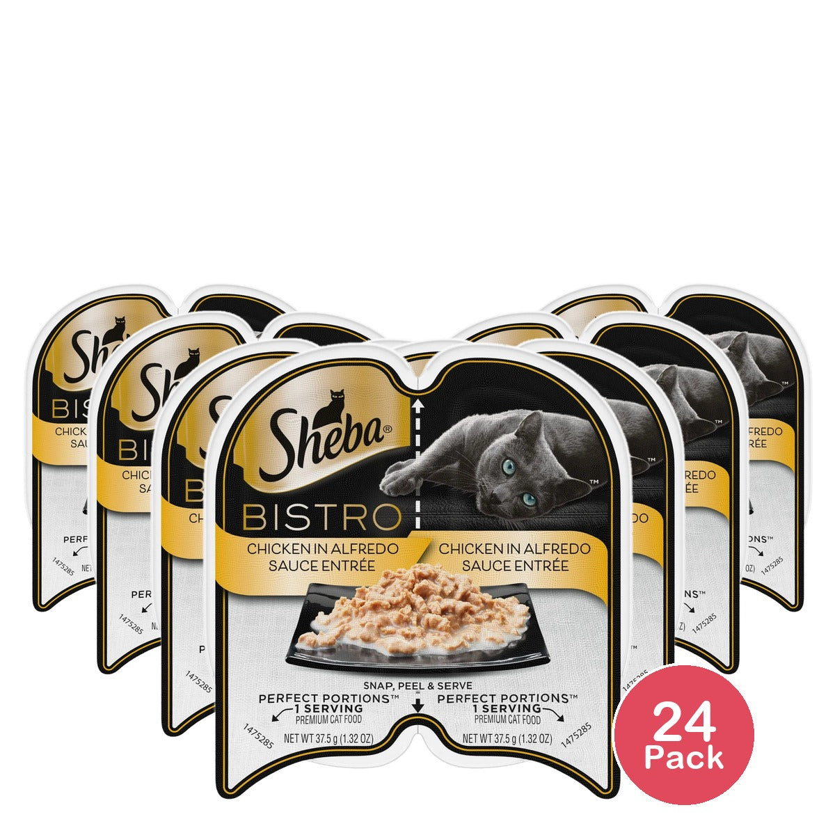 Sheba Perfect Portions Bistro Adult Wet Cat Food Chicken in Alfredo Sauce Entre 2.6 Oz (Pack of 24)