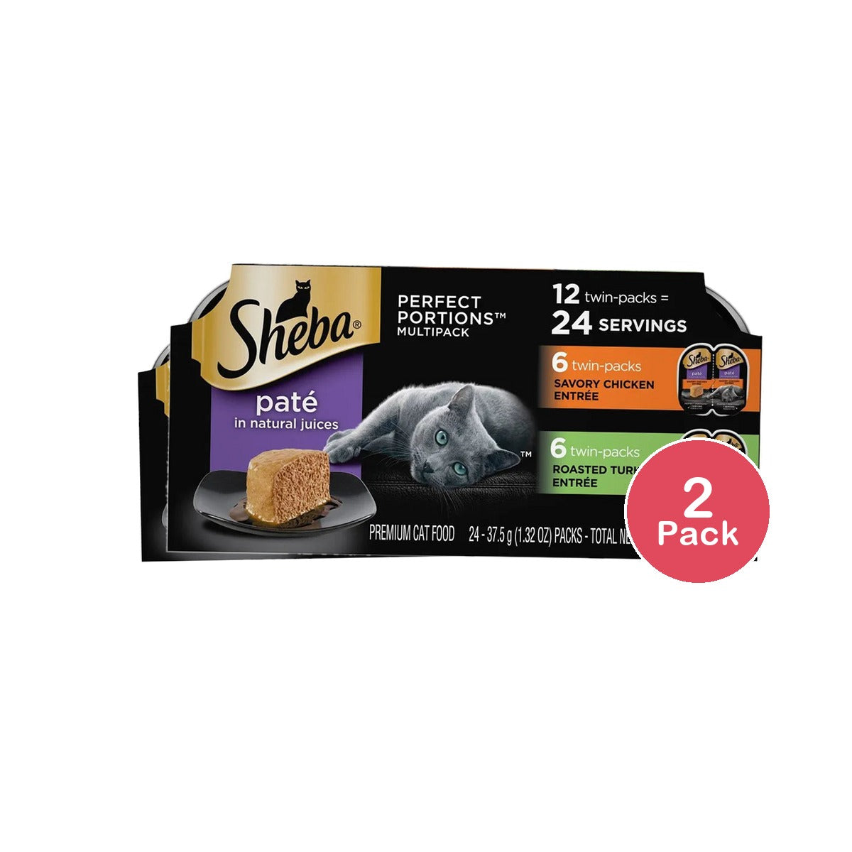 Sheba Perfect Portions Chicken &Amp; Turkey 2.6 Oz (Pack Of 2)