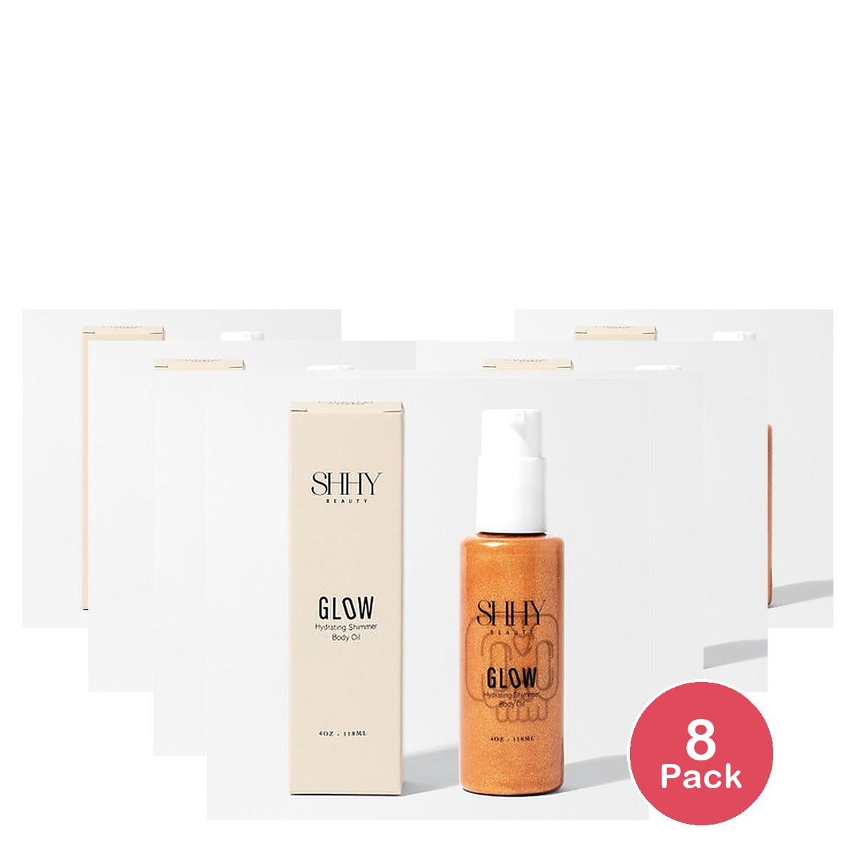 Shhy Glow Shimmering Body Oil 4 Oz (Pack of 8)