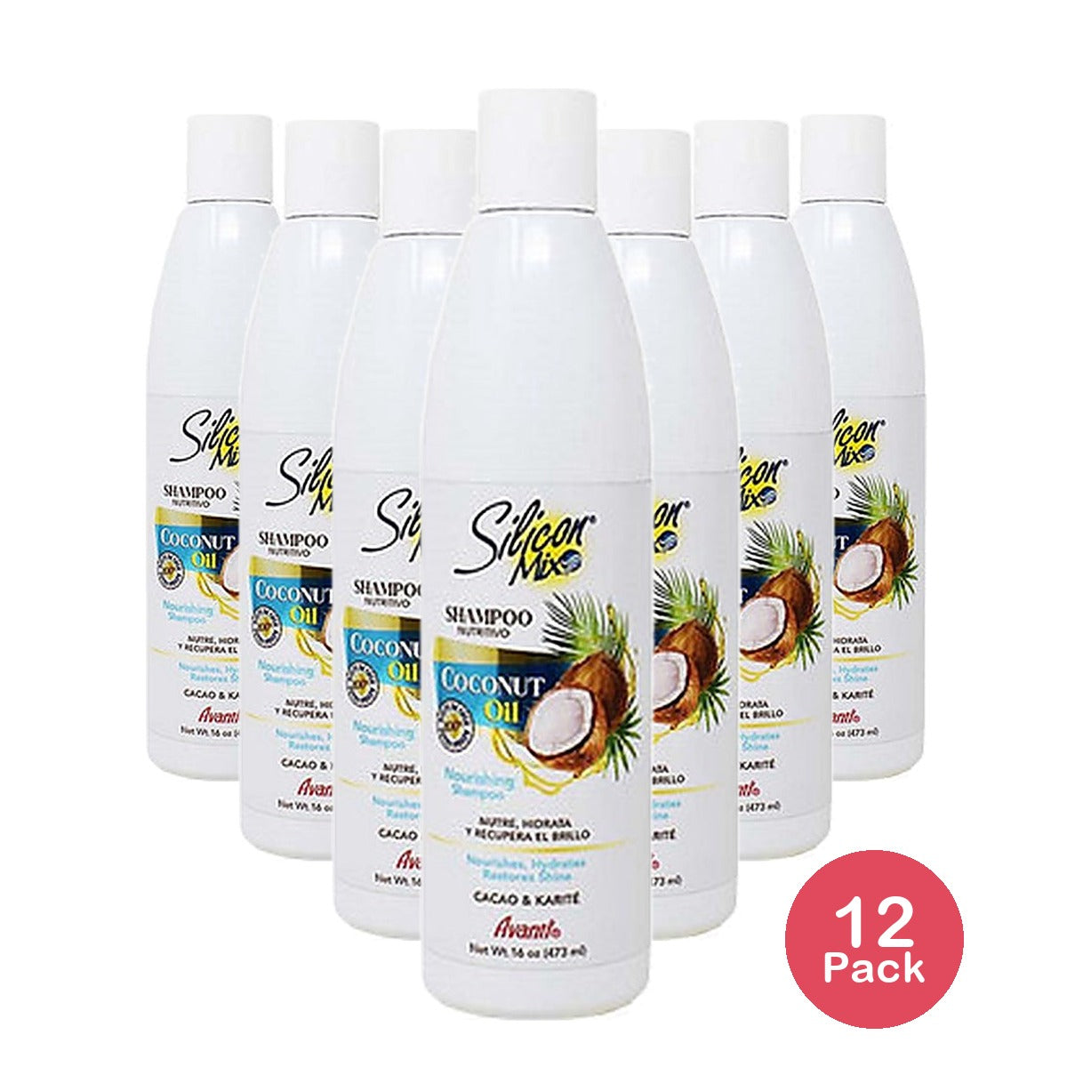 Silicon Mix Coconut Shampoo 16 Oz (Pack of 12)