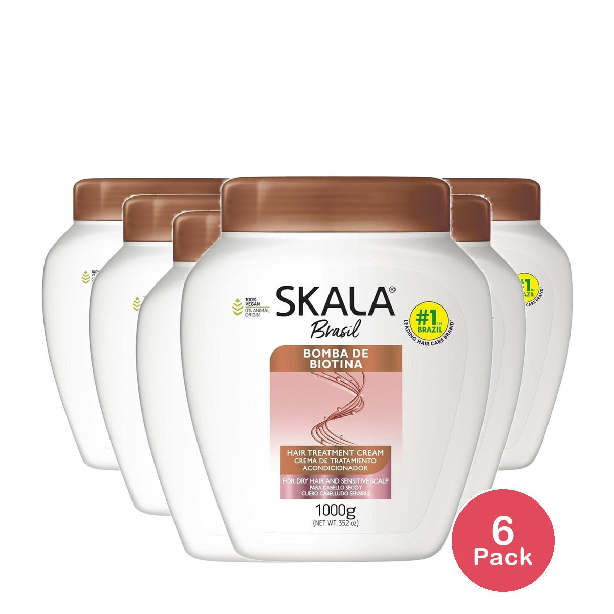 Skala Bomba de Biotina Hair Treatment 35.2 Oz (Pack of 6)