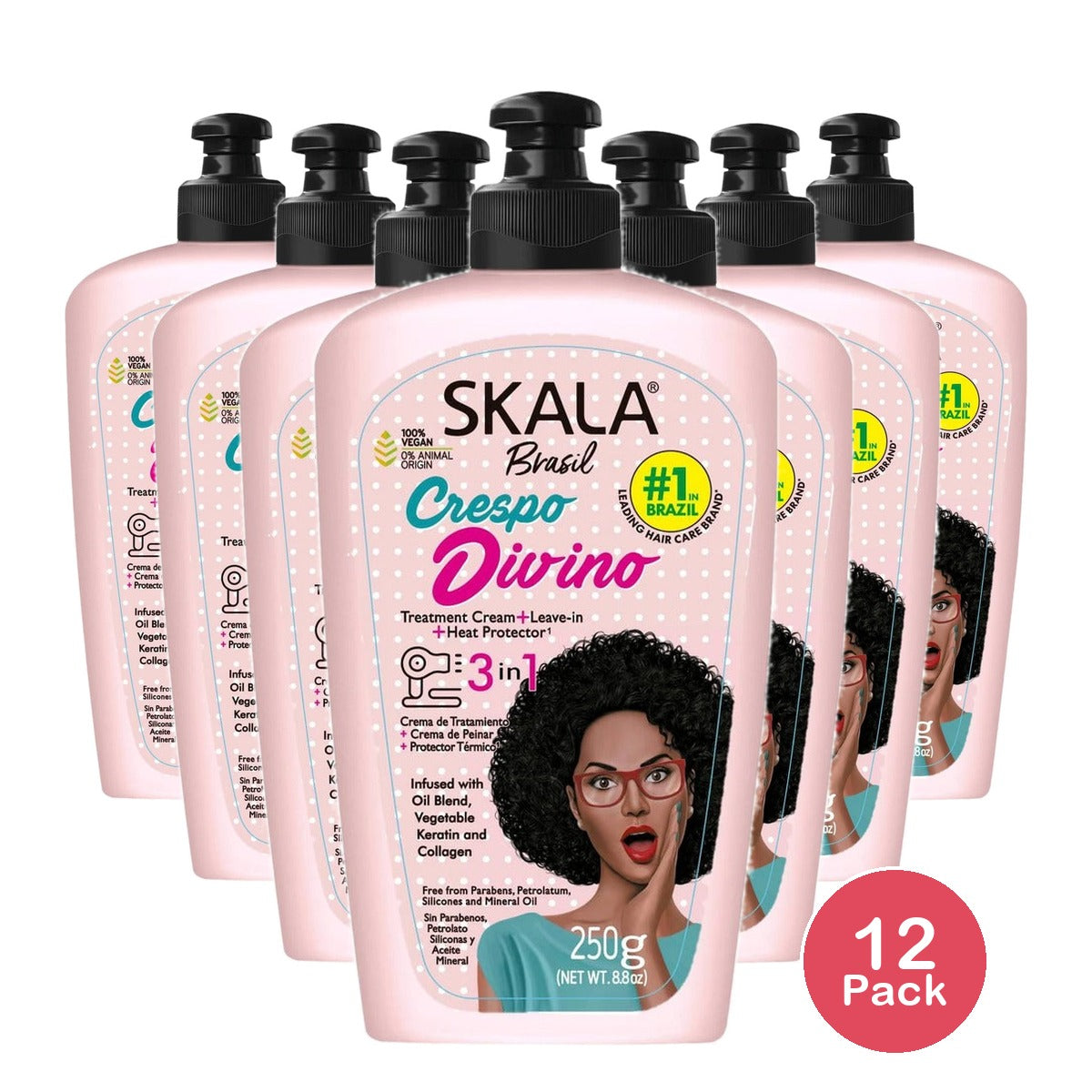 SKALA Divino 3-in-1 Leave-In Hair Cream 8.8 Oz (Pack of 12)