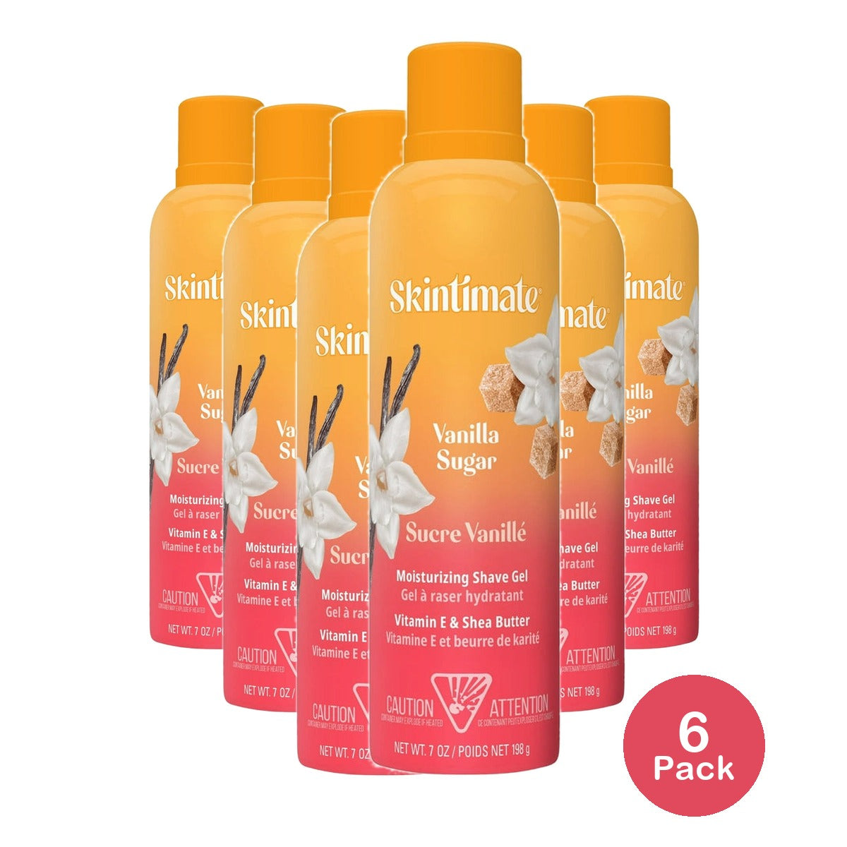 Skintimate Vanilla Sugar 7 oz(Pack of 6)