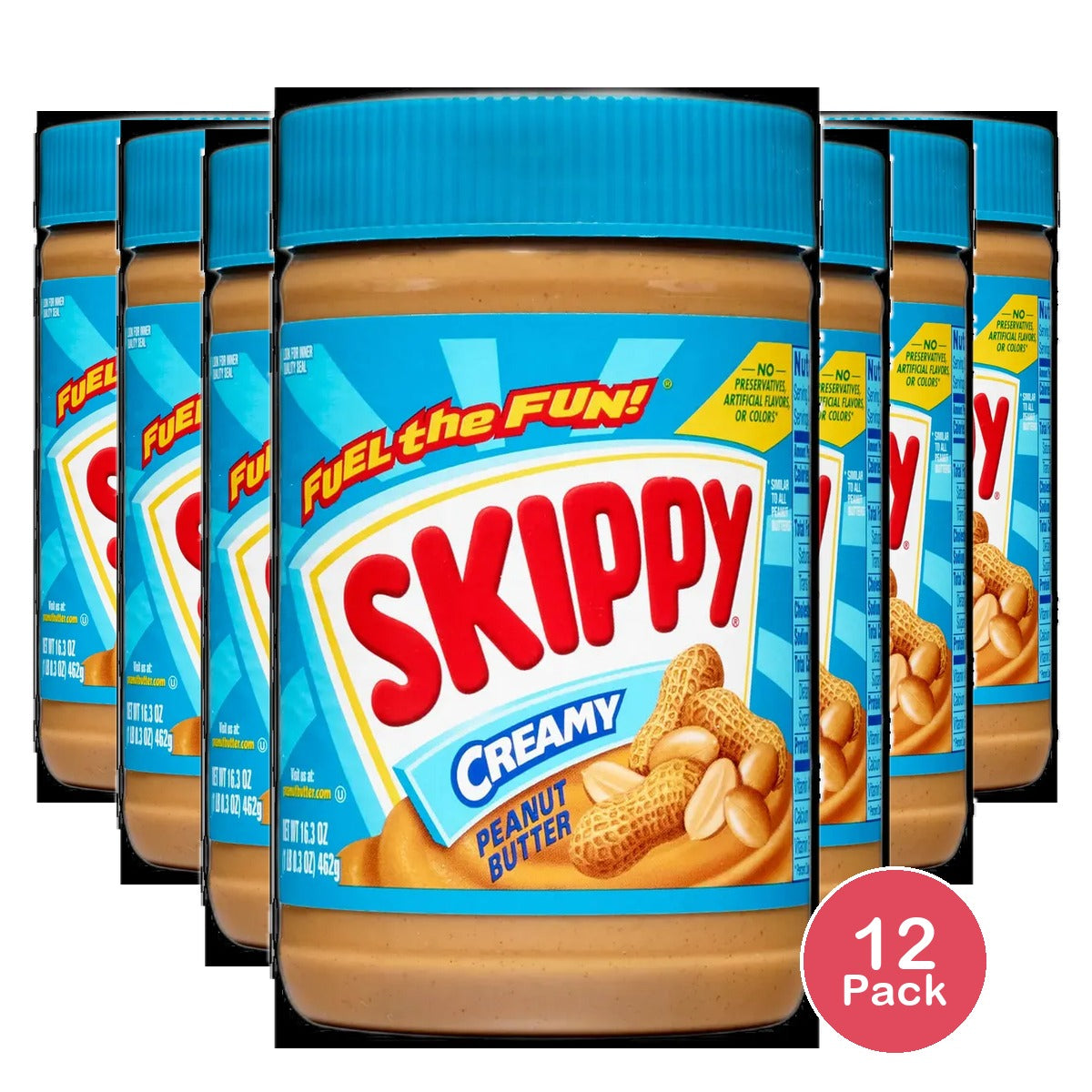 Skippy Peanut Butter Creamy 16.3 Oz (Pack of 12)