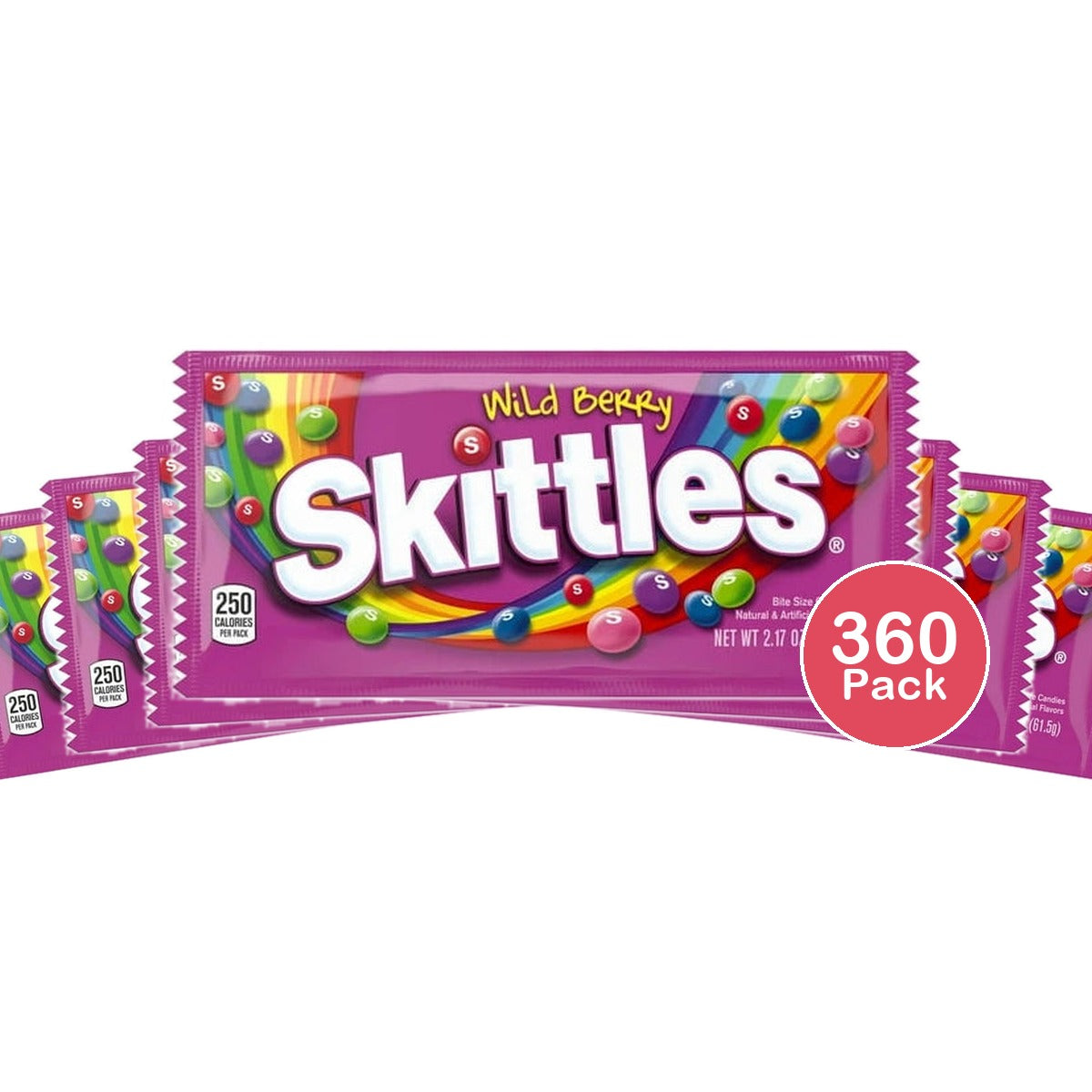 Skittles - Bite Size Wild Berry Candies 2.17 Oz (Pack of 360)