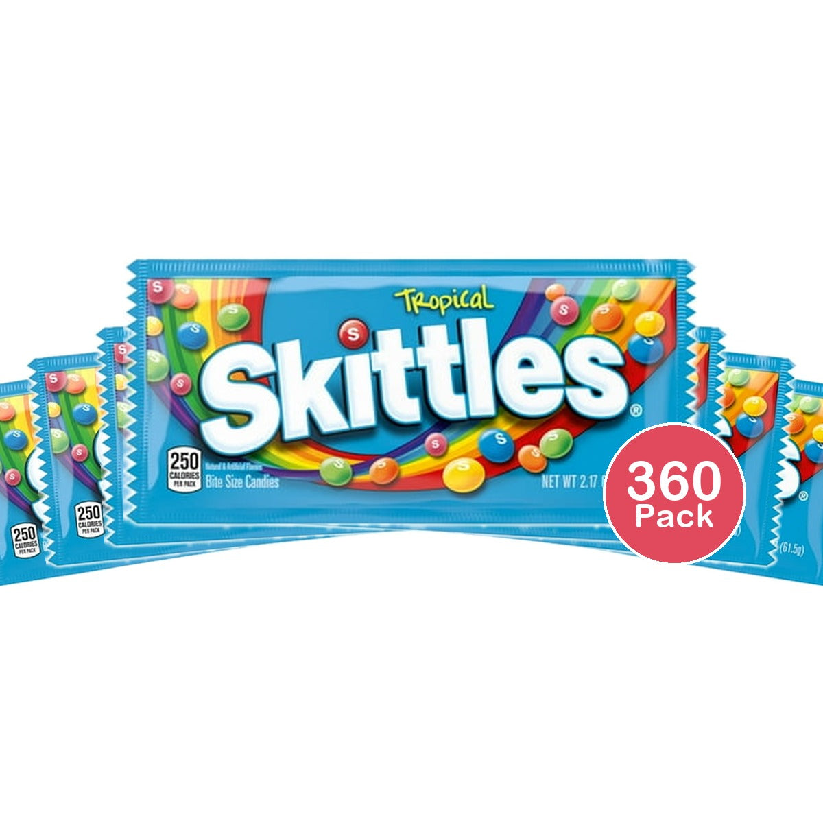 Skittles Tropical Gummy Candy 2.17 Oz (Pack of 360)