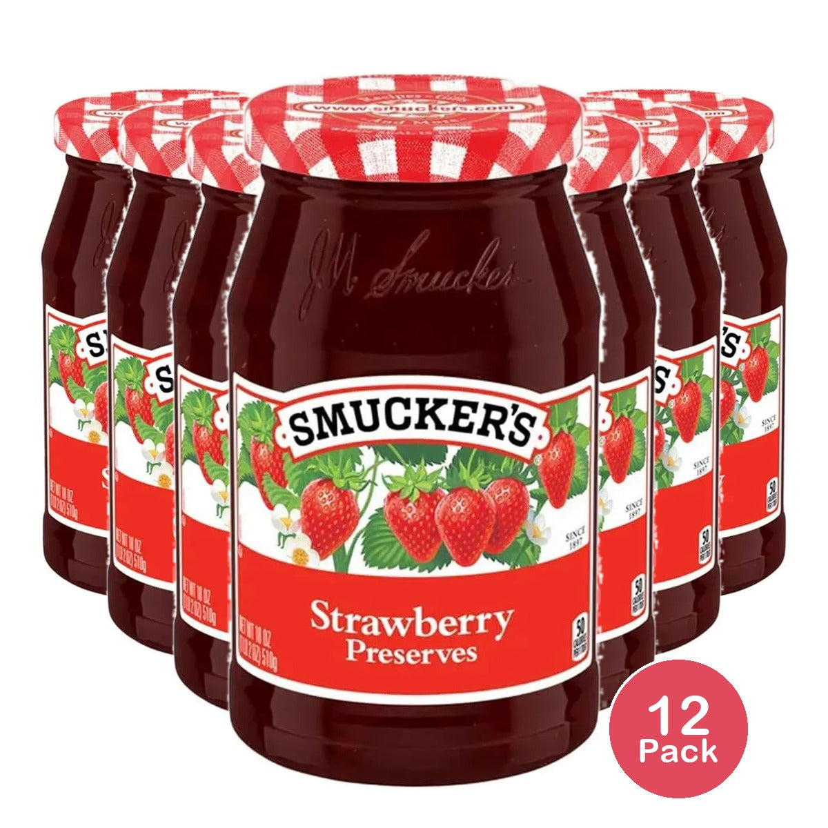 Smucker's Strawberry Preserves 18Oz (Pack of 12)