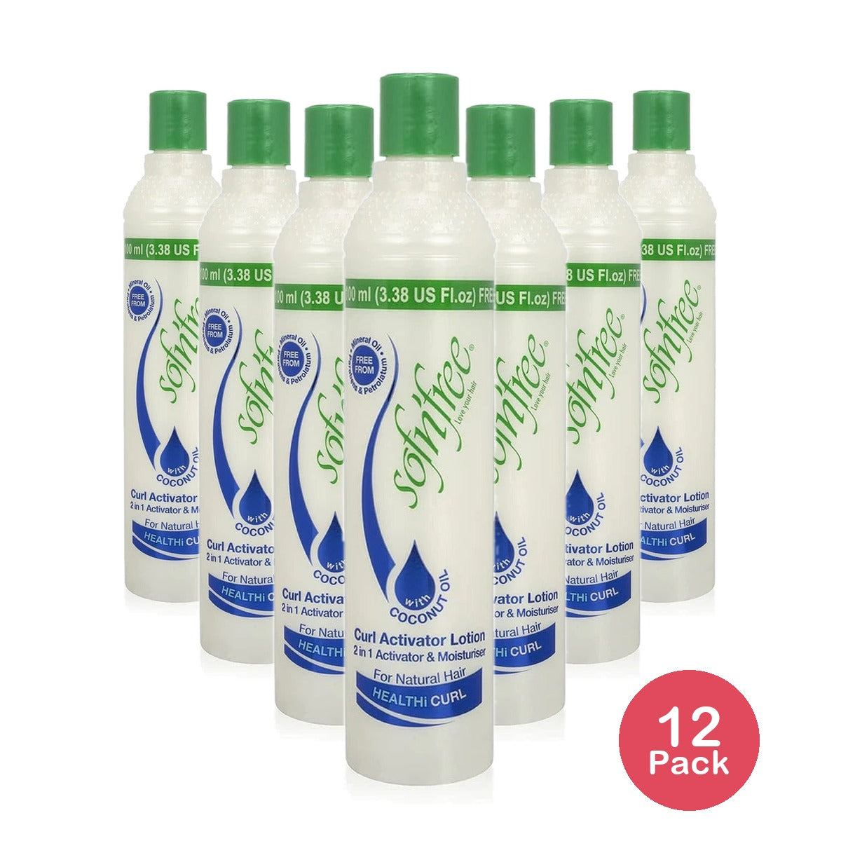 Sof N Free Curl Activator Lotion With Vitamin E And Panthenol 350ml 11.8 Oz (Pack of 12)