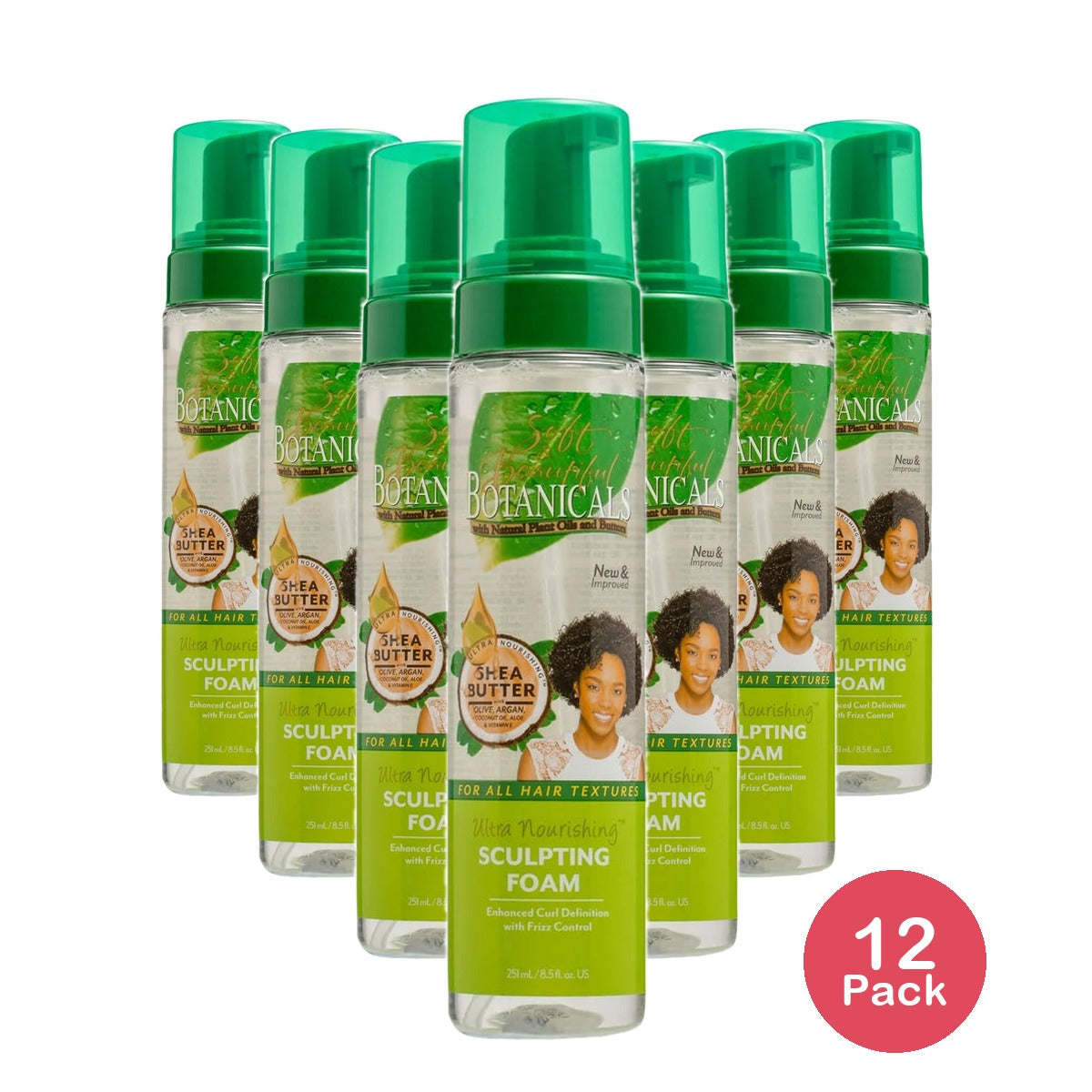 Soft & Beautiful Botanicals Ultra Nourishing Sculpting Foam 8.5 fl. oz. Pump (Pack of 12)