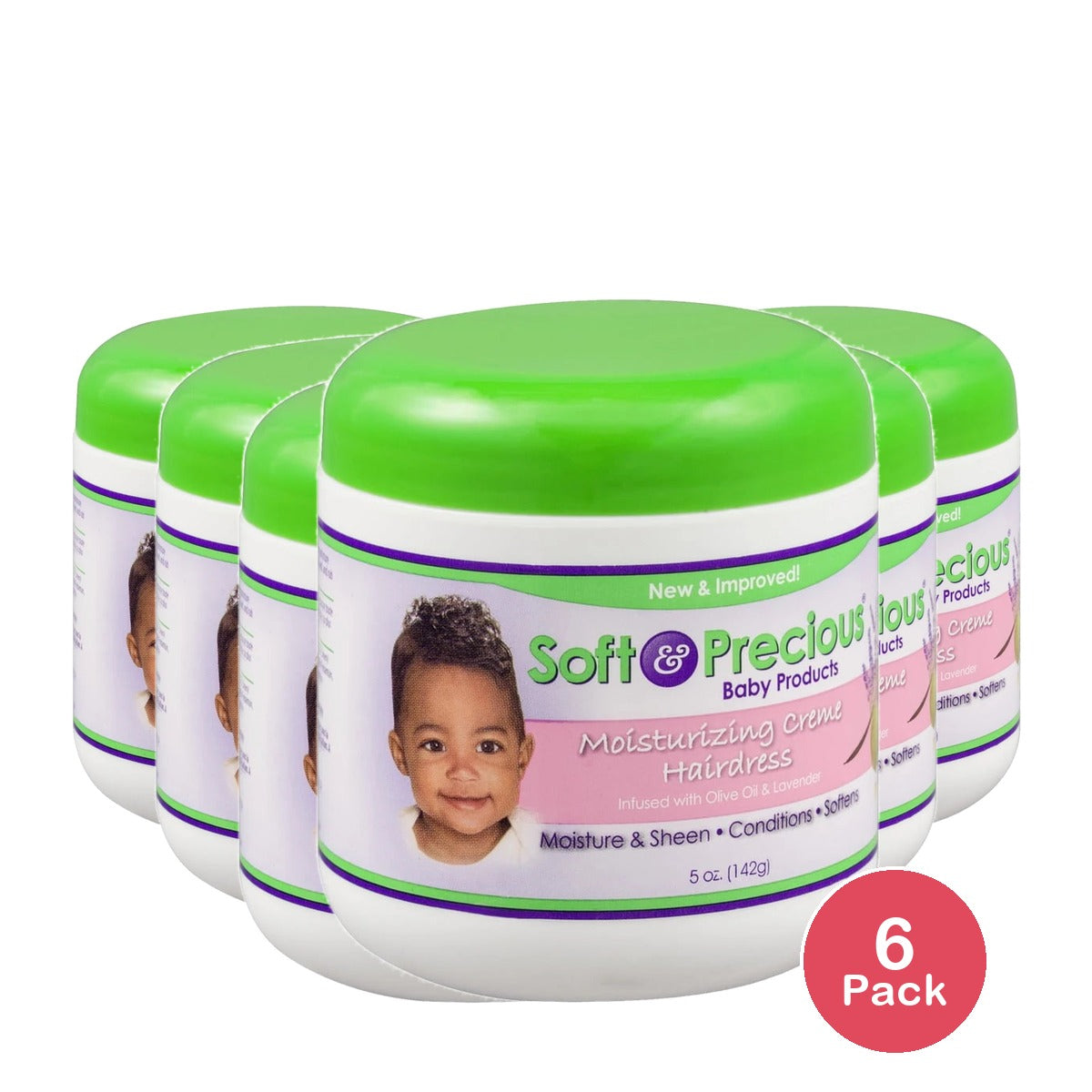 Soft & Precious Moisturizing Creme for Hair Dress 5 Oz (Pack of 6)