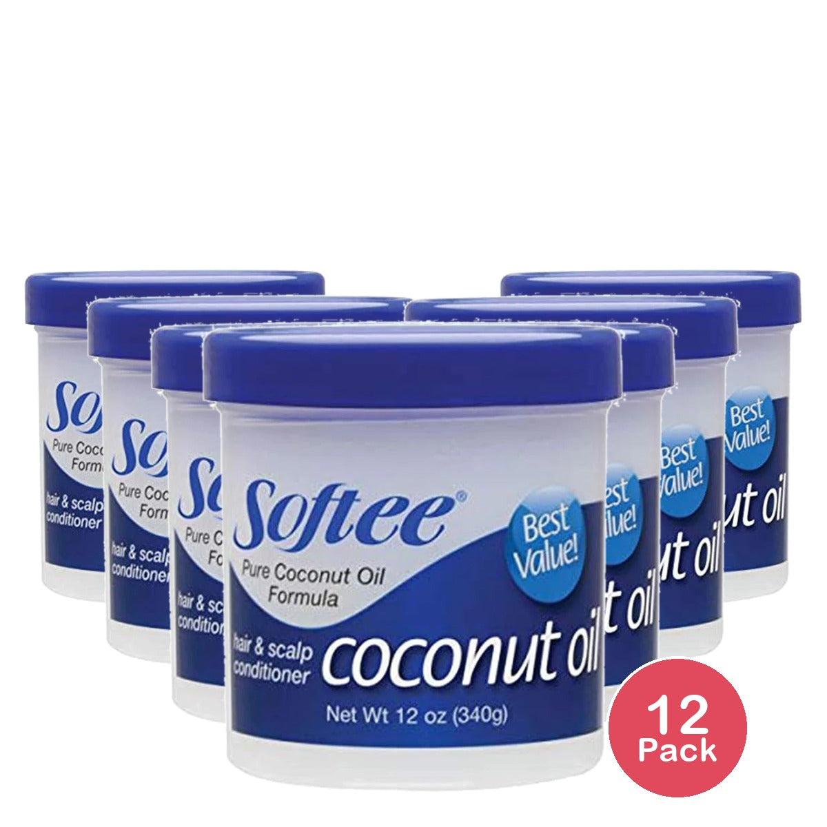 Softee - Coconut Oil Hair Scalp Conditioner- 12 Oz (Pack of 12)