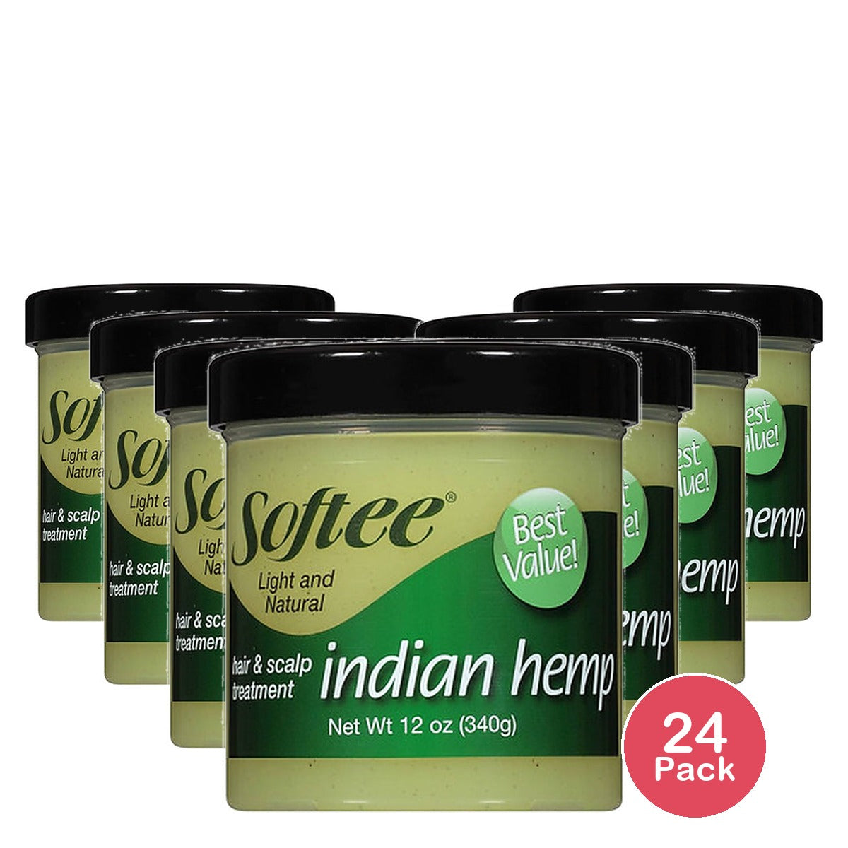 Softee Indian Hemp Light & Natural Hair Treatment 12 Oz (Pack of 24)