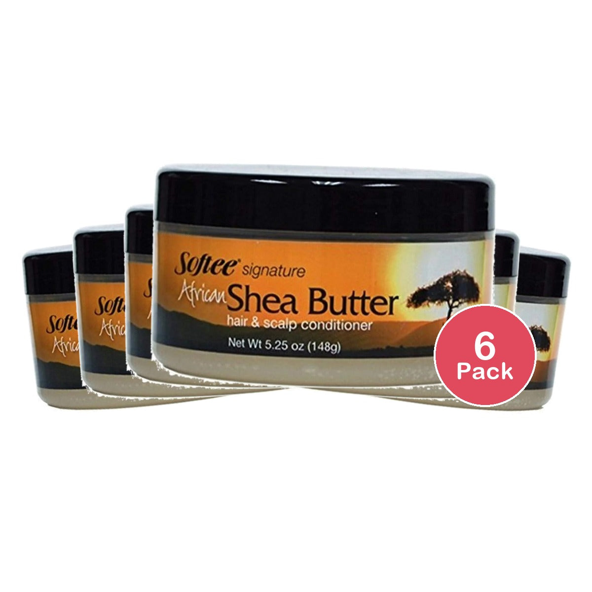 Softee Signature African Shea Butter Hair Scalp Conditioner (Pack of 6)