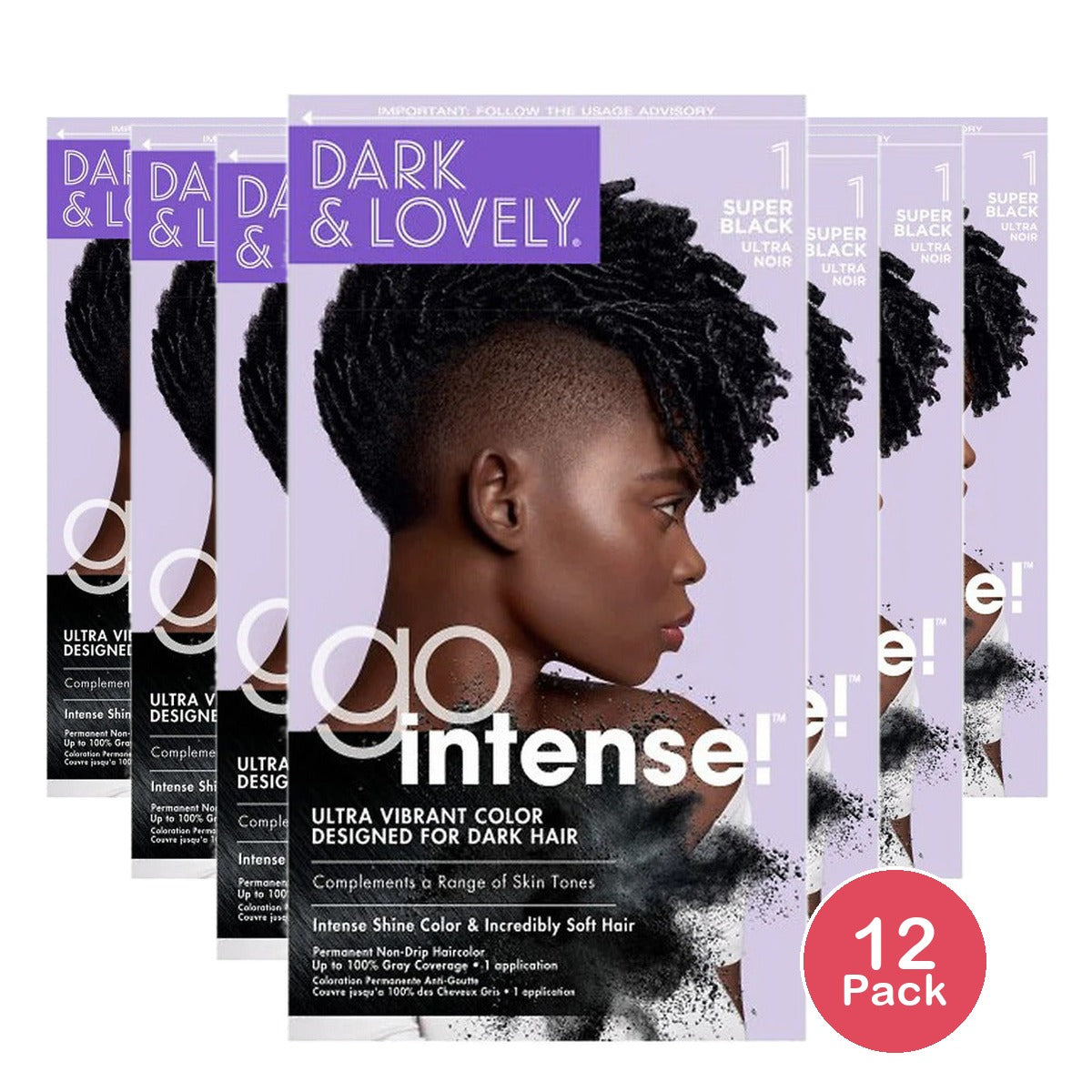SoftSheen-Carson Dark and Lovely Go Intense Super Black (Pack of 12)