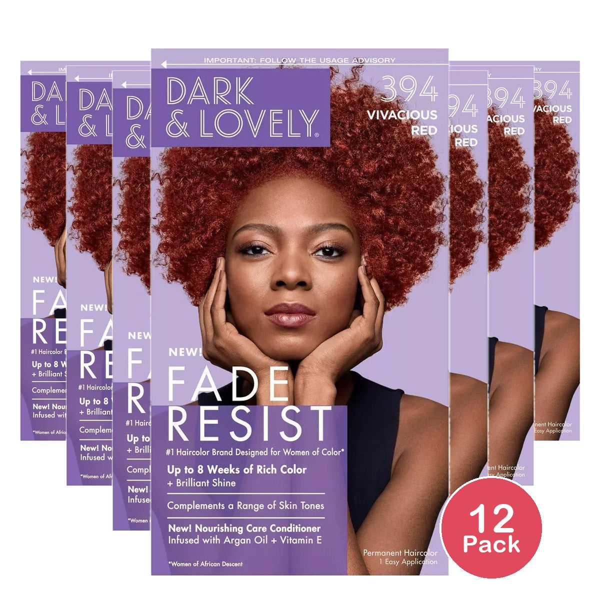 SoftSheen-Carson Dark & Lovely Fade Resist Hair Color 394 Vivacious Red nan (Pack of 12)