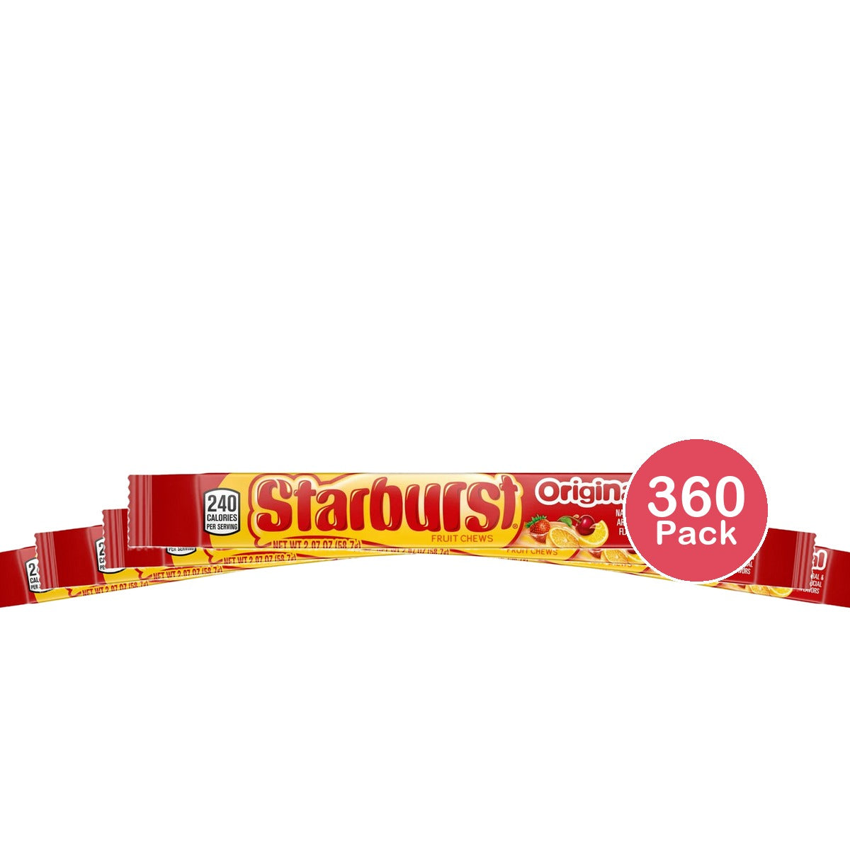Starburst - Fruit Chews - Original 2.07 Oz (Pack of 360)